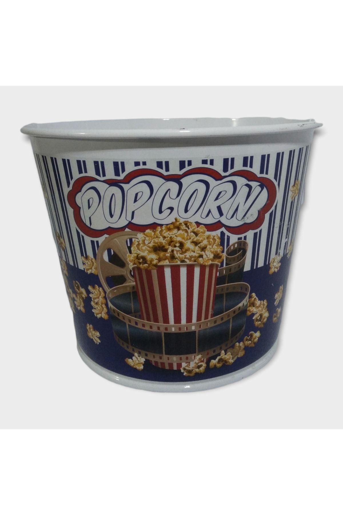 Dijital Çarşı Popcorn Aquarius İthal Fırın Boyalı Gıdaya Uygun Yıkanabilir Mısır Kovası