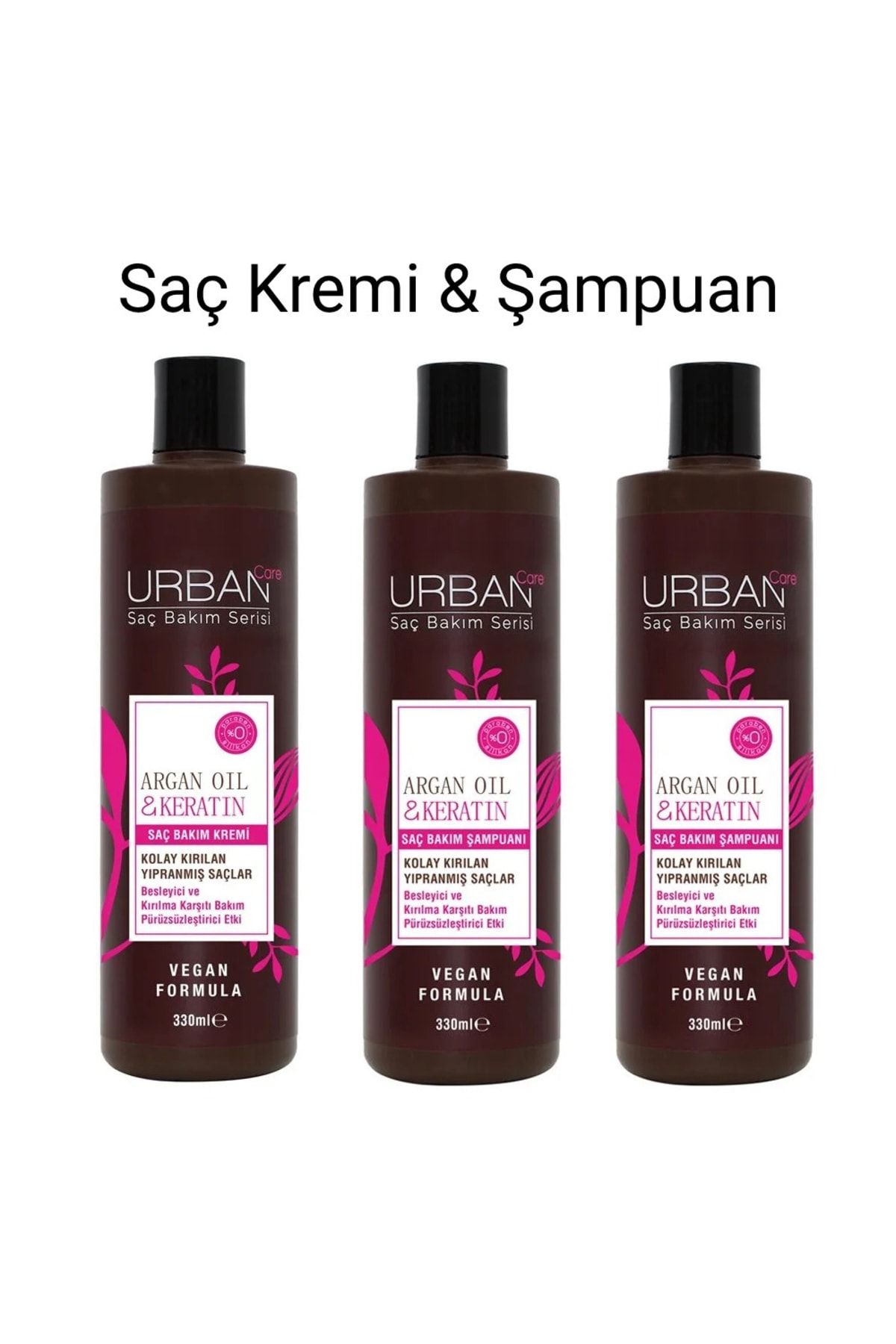 Urban Care Argan&keratin Şampuan&saç Kremi 330ml 3'lü Set