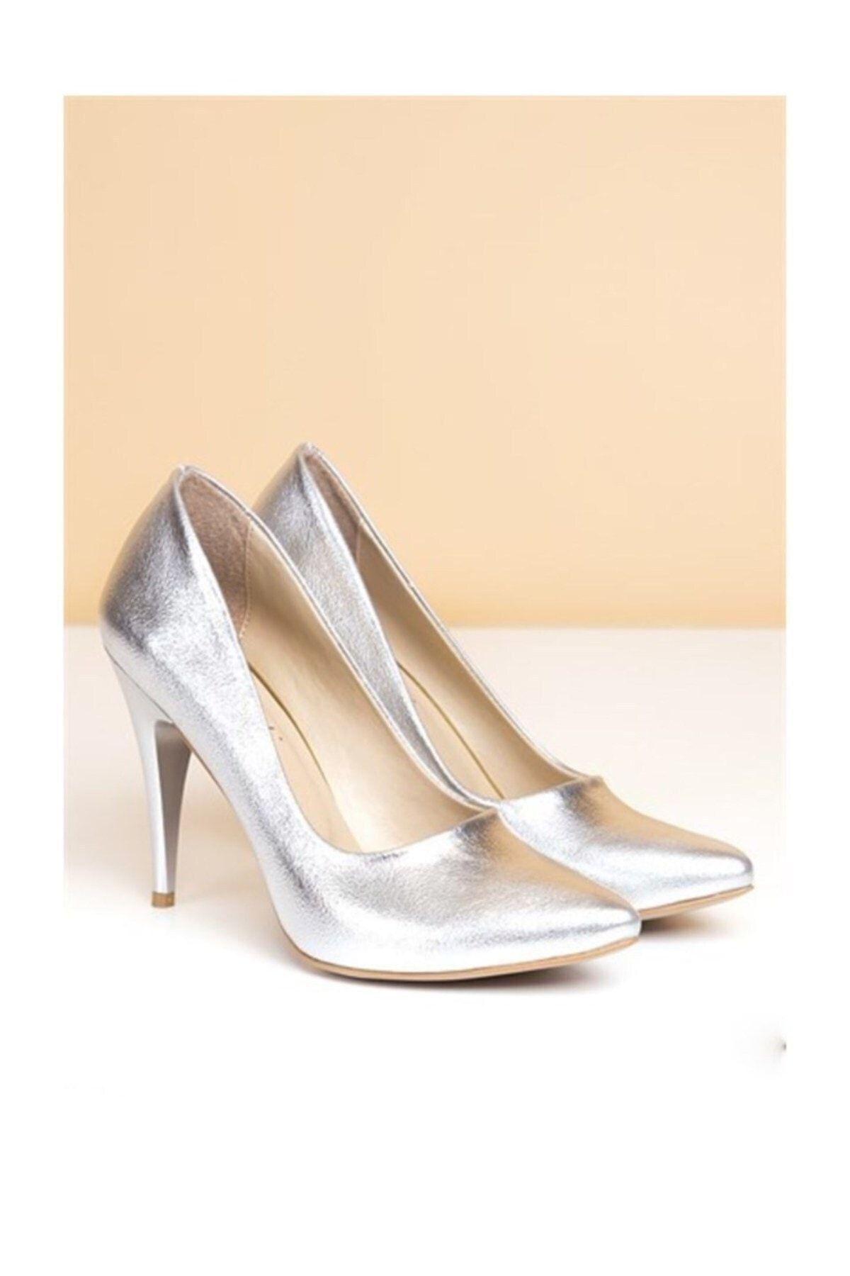 Pierre Cardin Kadın Topuklu Ayakkabı, Gümüş (Pc-50180)
