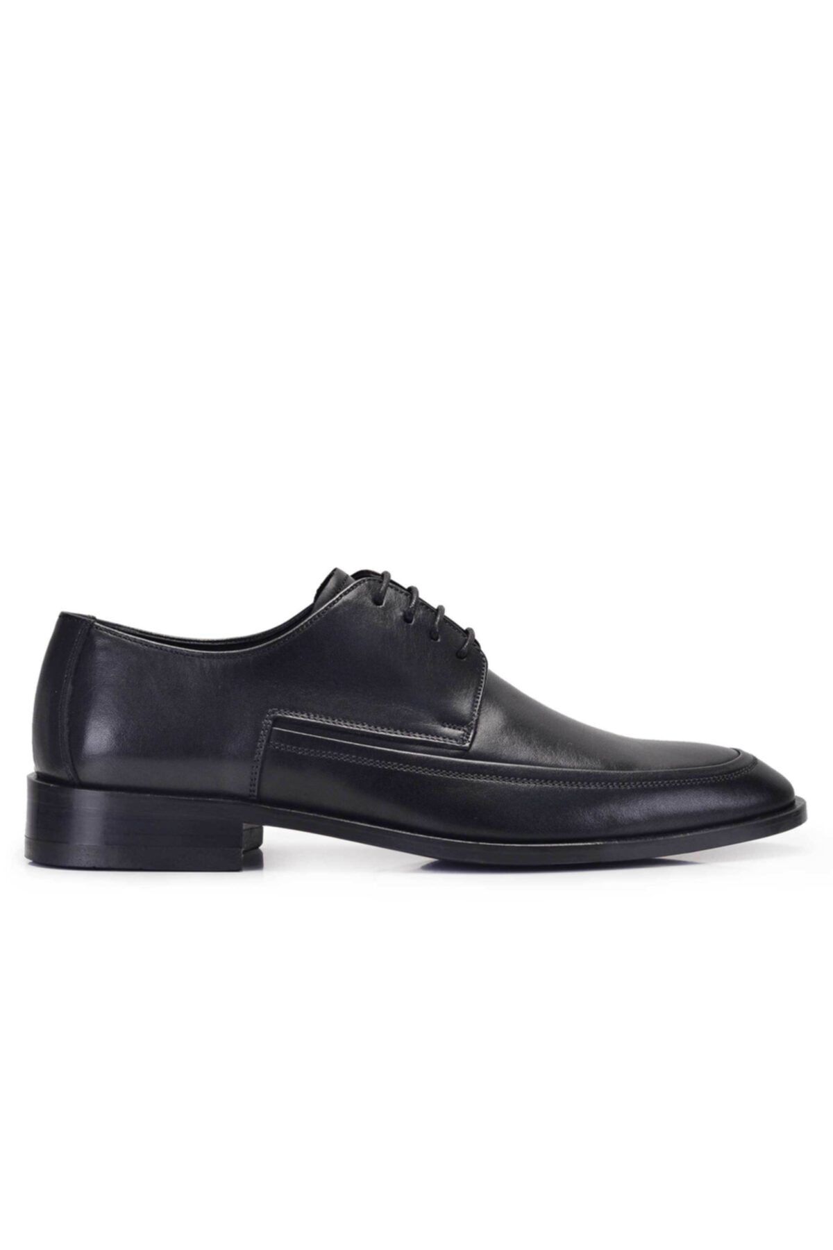 Nevzat Onay Hakiki Deri Siyah Klasik Bağcıklı Kösele Erkek Ayakkabı -11585-