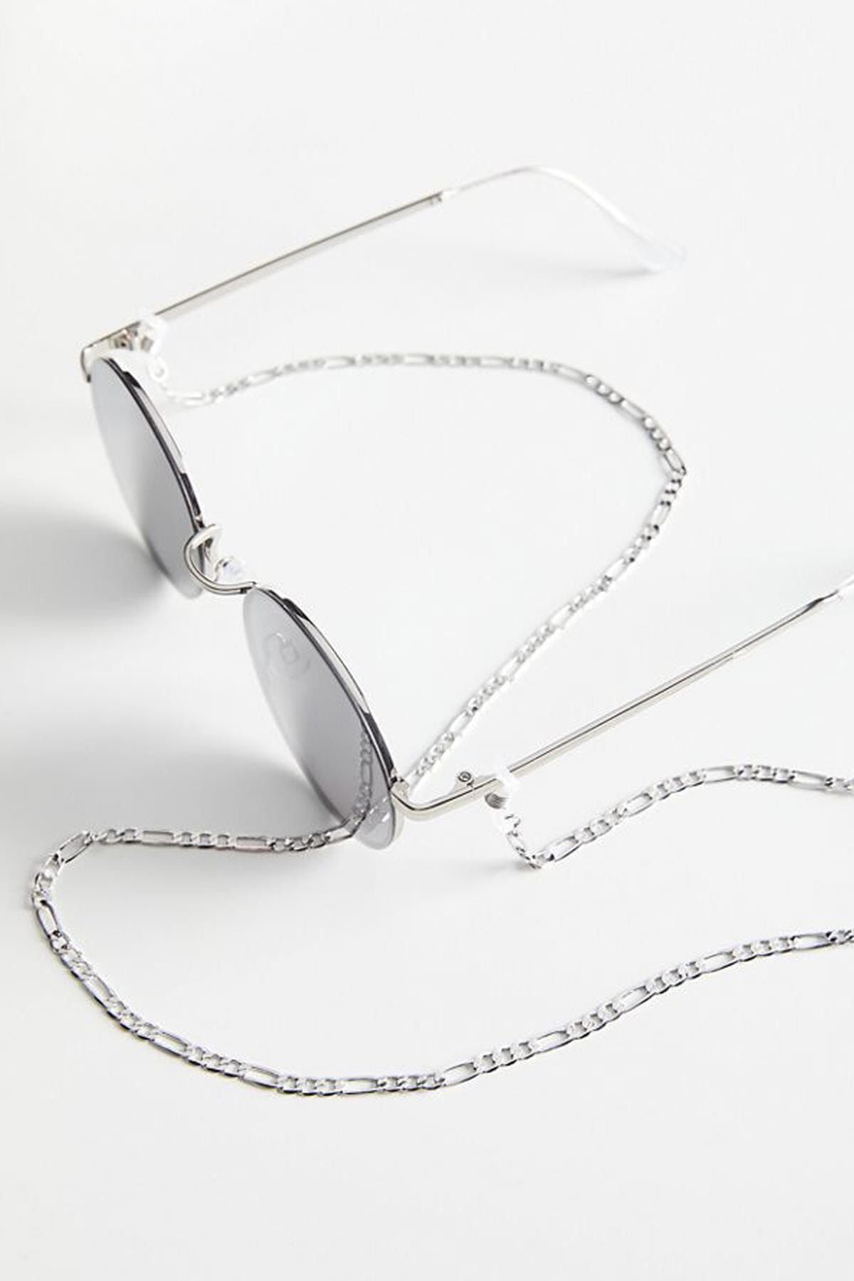 X-Lady Accessories Gümüş Kalın Zincir Gözlük Ipi