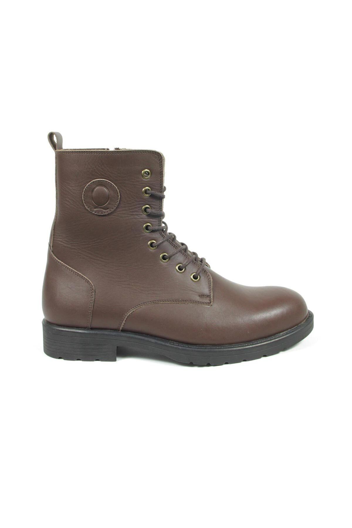 Quicksteps Mm1917-02 Kahve Hakiki Deri El Yapımı Erkek Bot