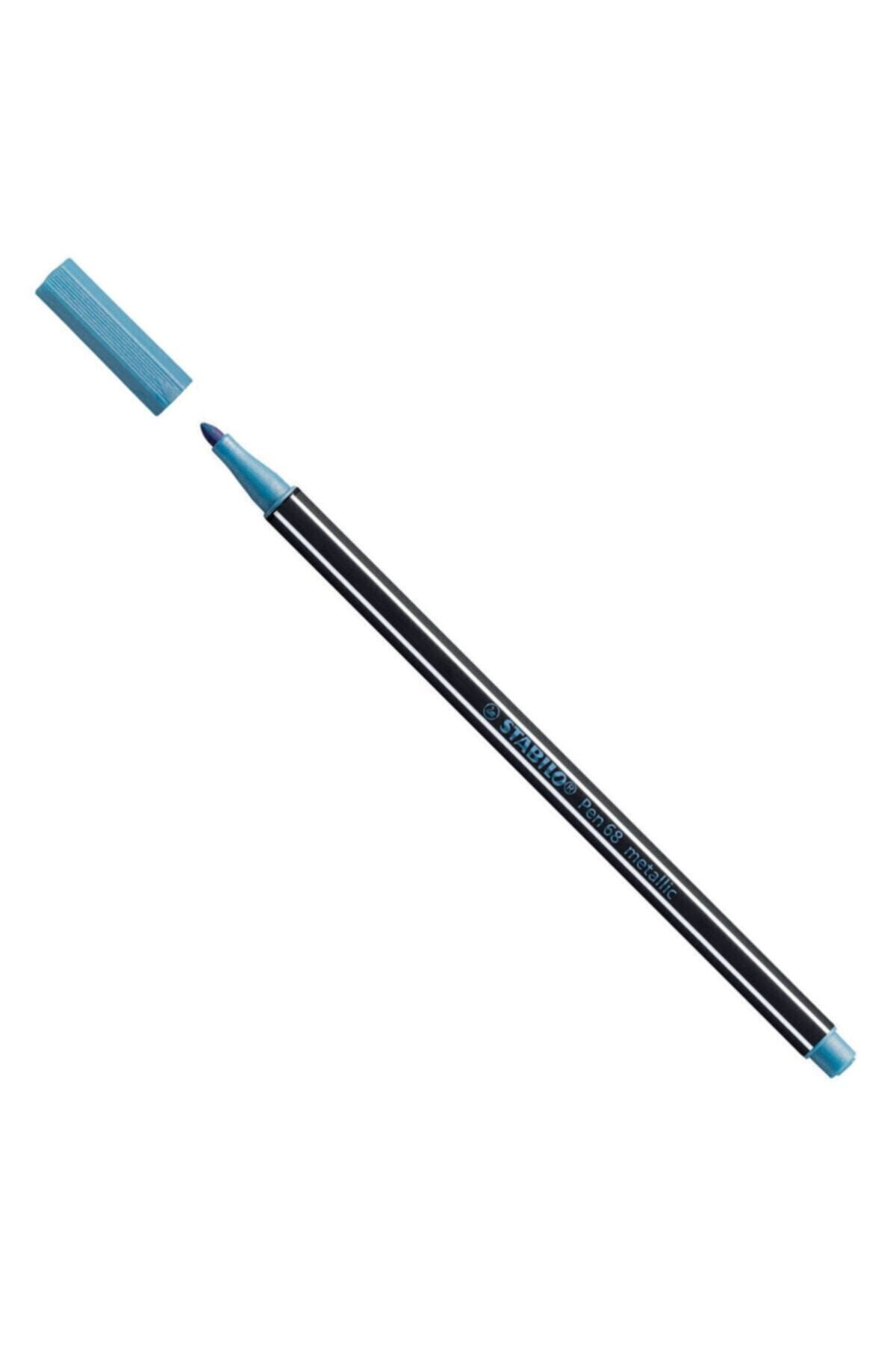 Stabilo Pen 68 Metallic Blue Davetiye Kalemi