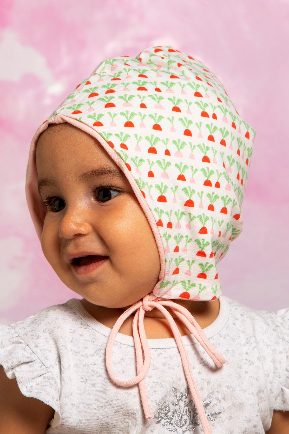 Baby Dora Bağcıklı 2'li Penye Şapka Seti