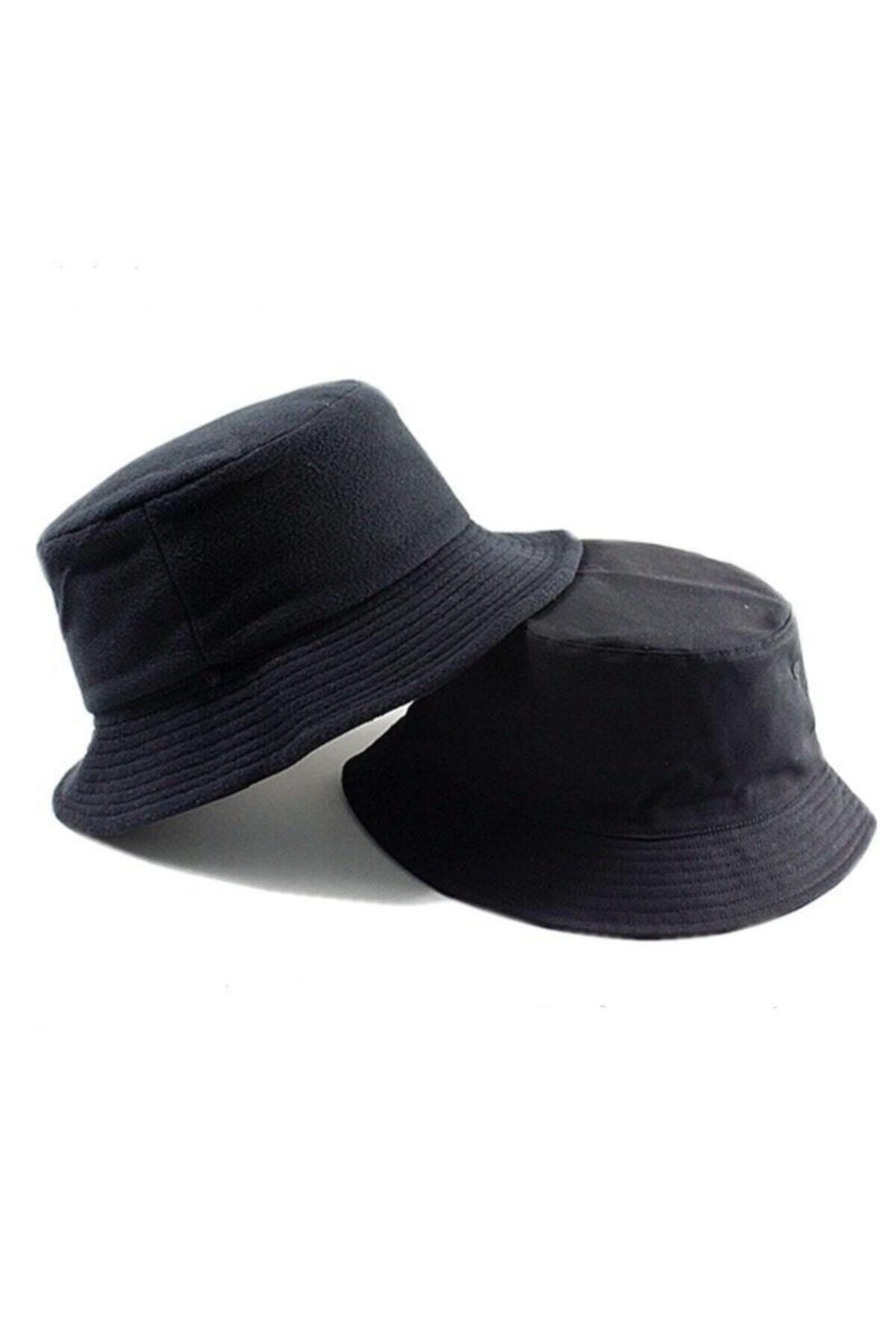 Rupen Kraft Siyah Kalın Kumaş Balıkçı Model Şapka