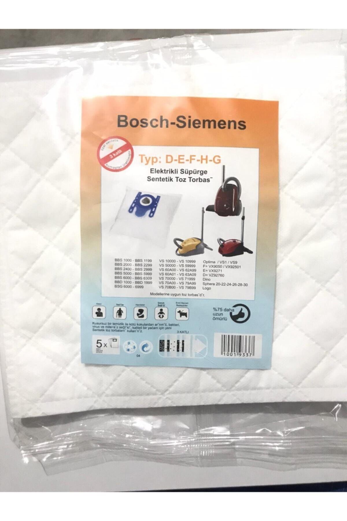 Bosch - Siemens 5 Adetantimikrobiyal Toz Torbası Typ D-e-f-h-g Uyumlu
