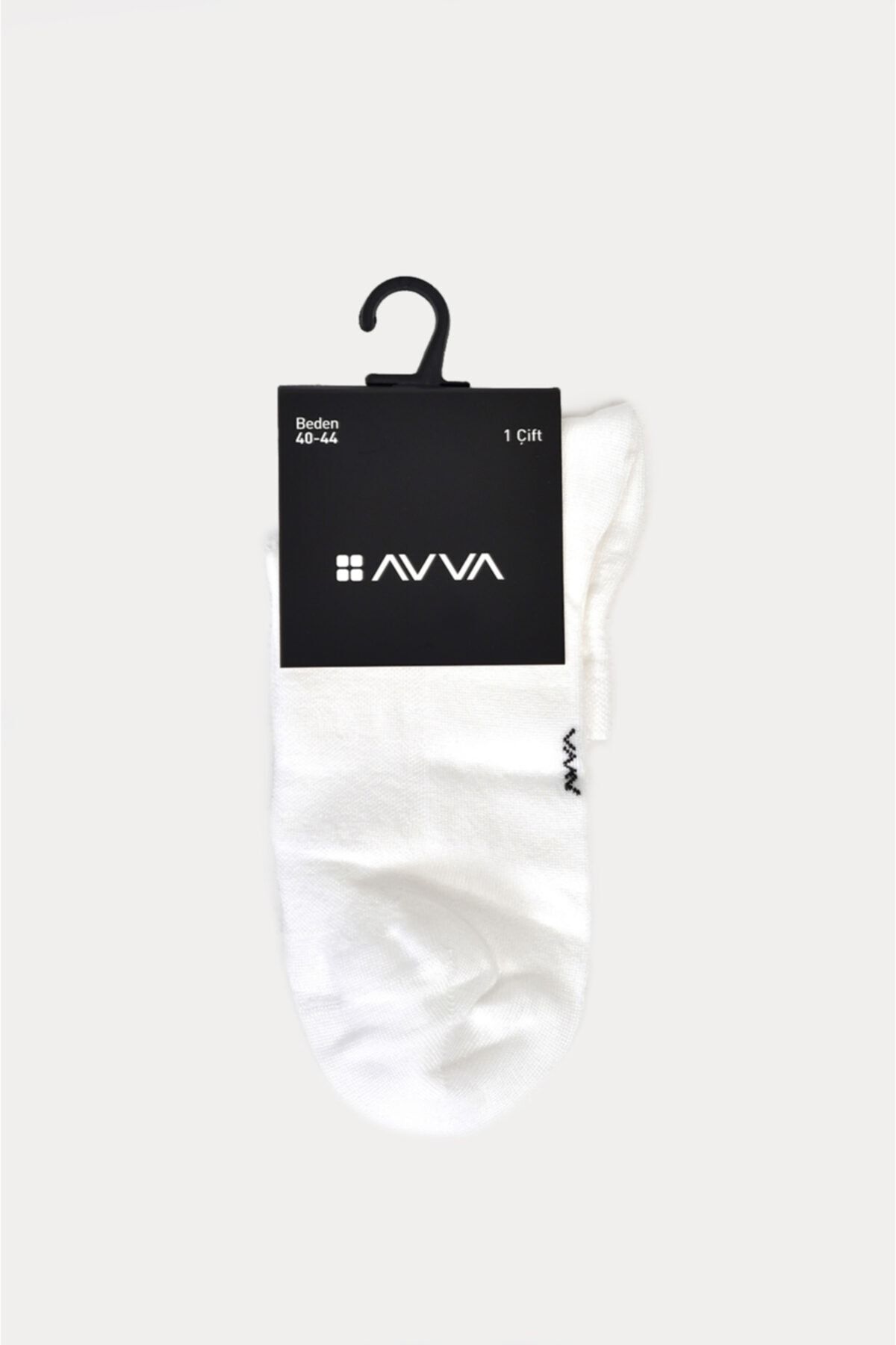 Avva Erkek Beyaz Kısa Konç Çorap A01y8505