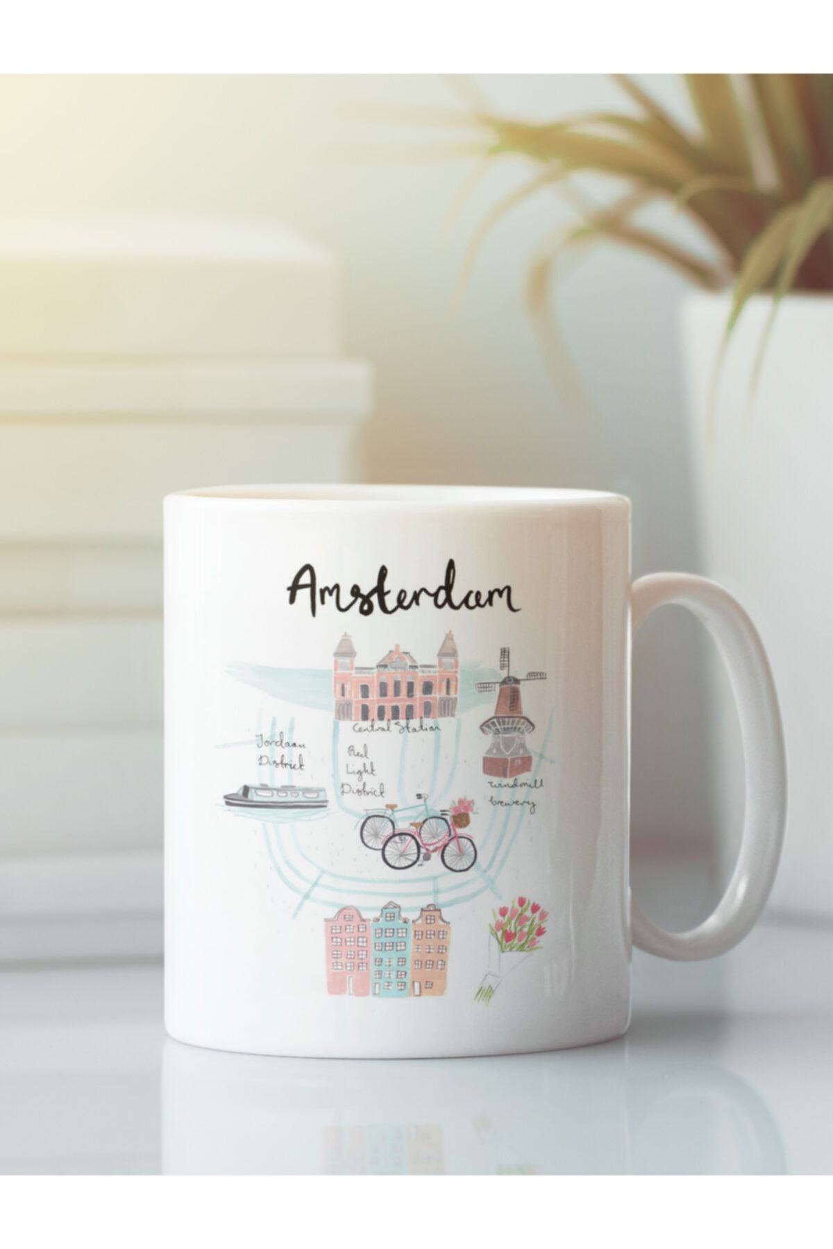 HRS Beyaz Kupa Bardak Amsterdam Seyahat Gezi Tatil