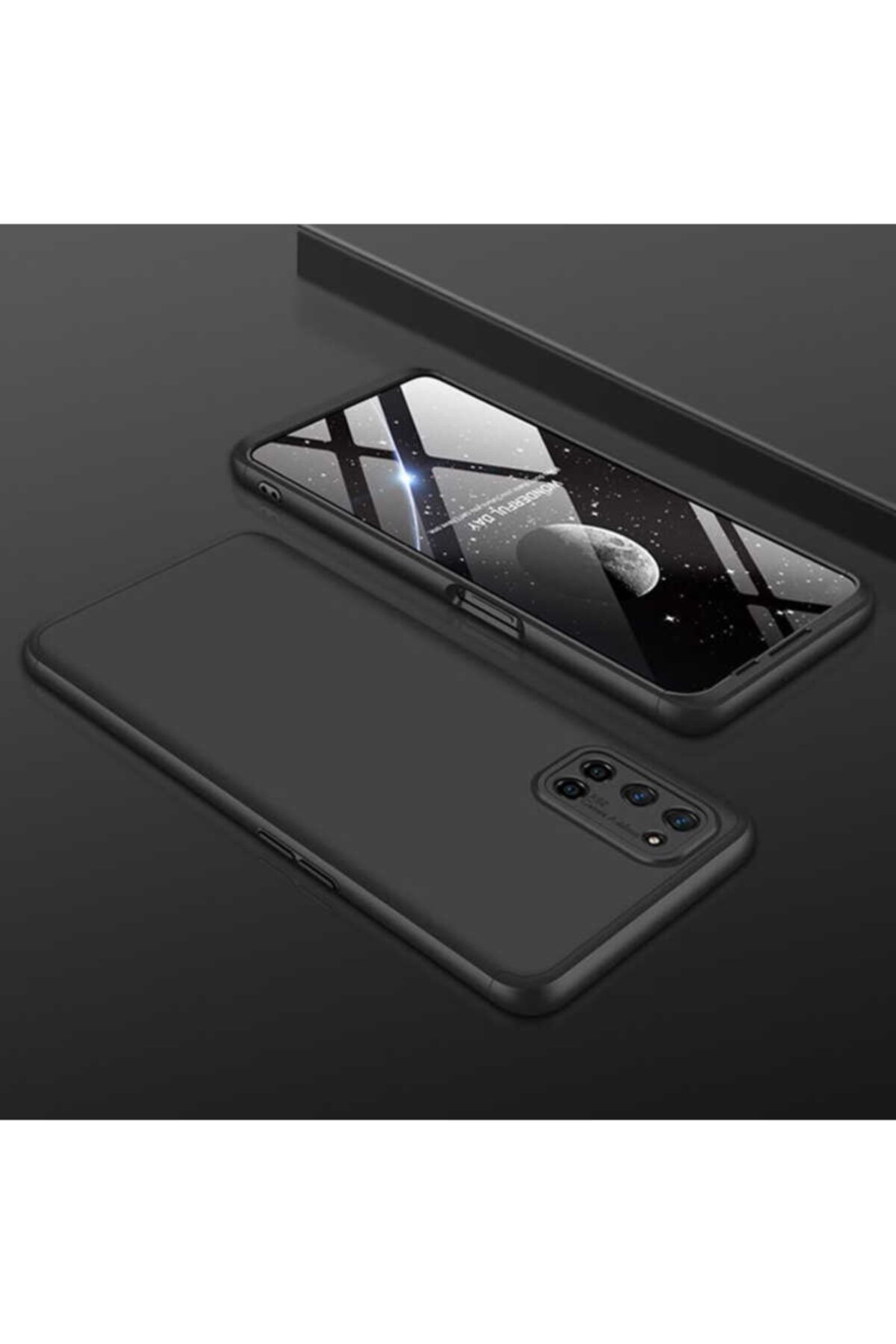 Telefon Aksesuarları Oppo A52 Oppo Sert Silikon Kılıf Siyah