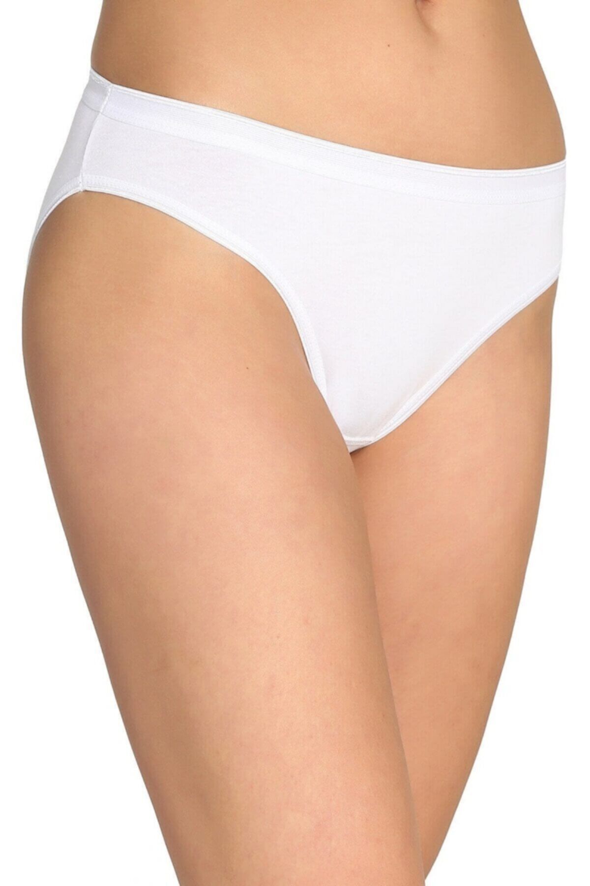 Tutku Kadın 12'li Paket Bikini Slip Külot (Beyaz)