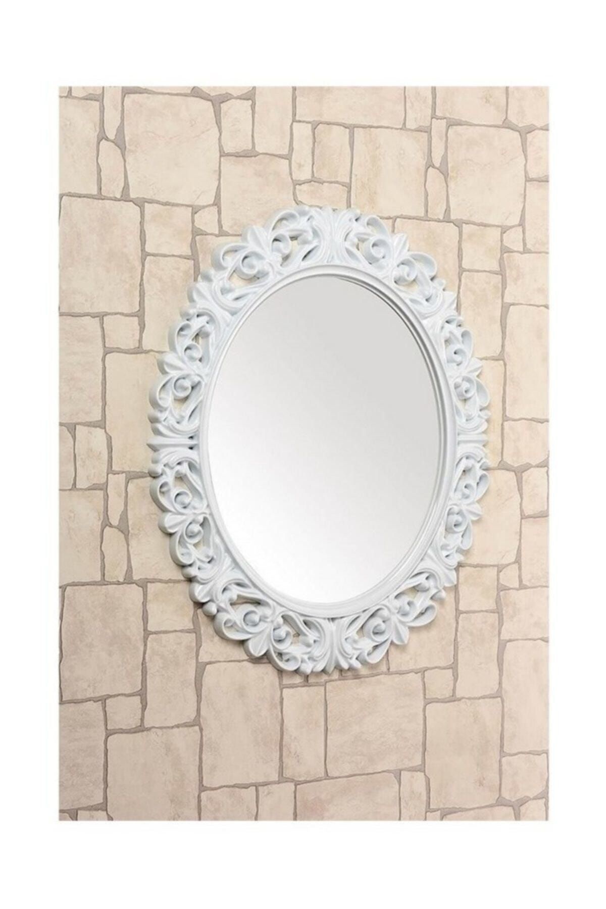 Çelik Ayna Dekoratif Oval Ayna Plastik
