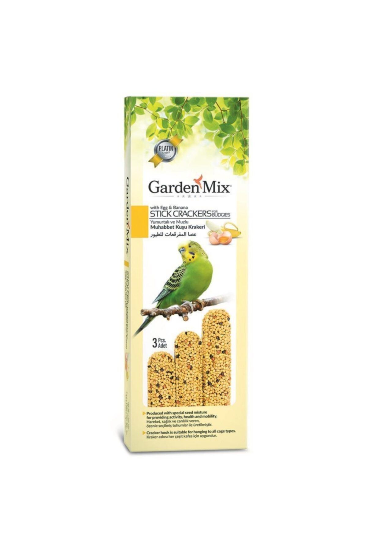 Gardenmix Garden Mix Muzlu ve Yumurtalı Muhabbet Kuş Krakeri 3 Adet