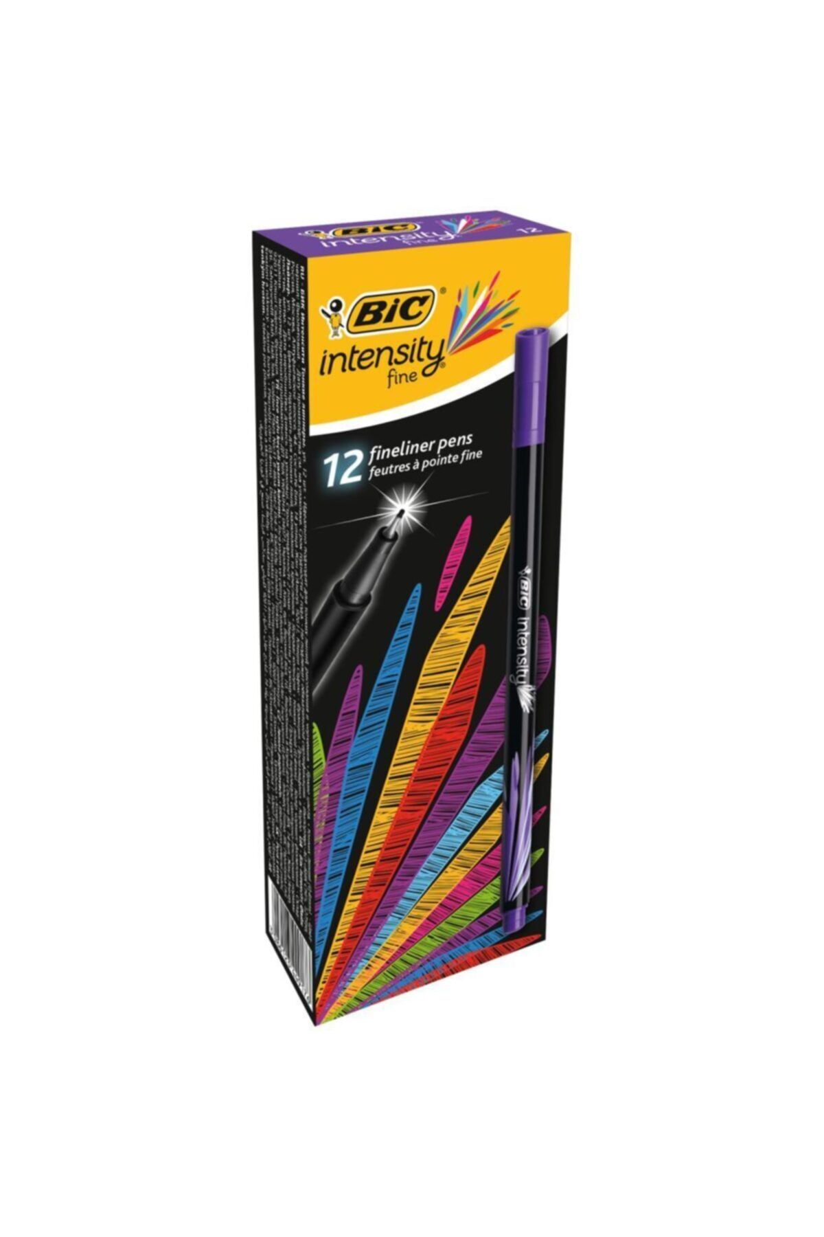 Bic Intensity Fine Liner Keçe Uçlu Kalem 0,8mm Uç, 0,4mm Yazım Kalınlığı Mor (12 Li Kutu) 942066