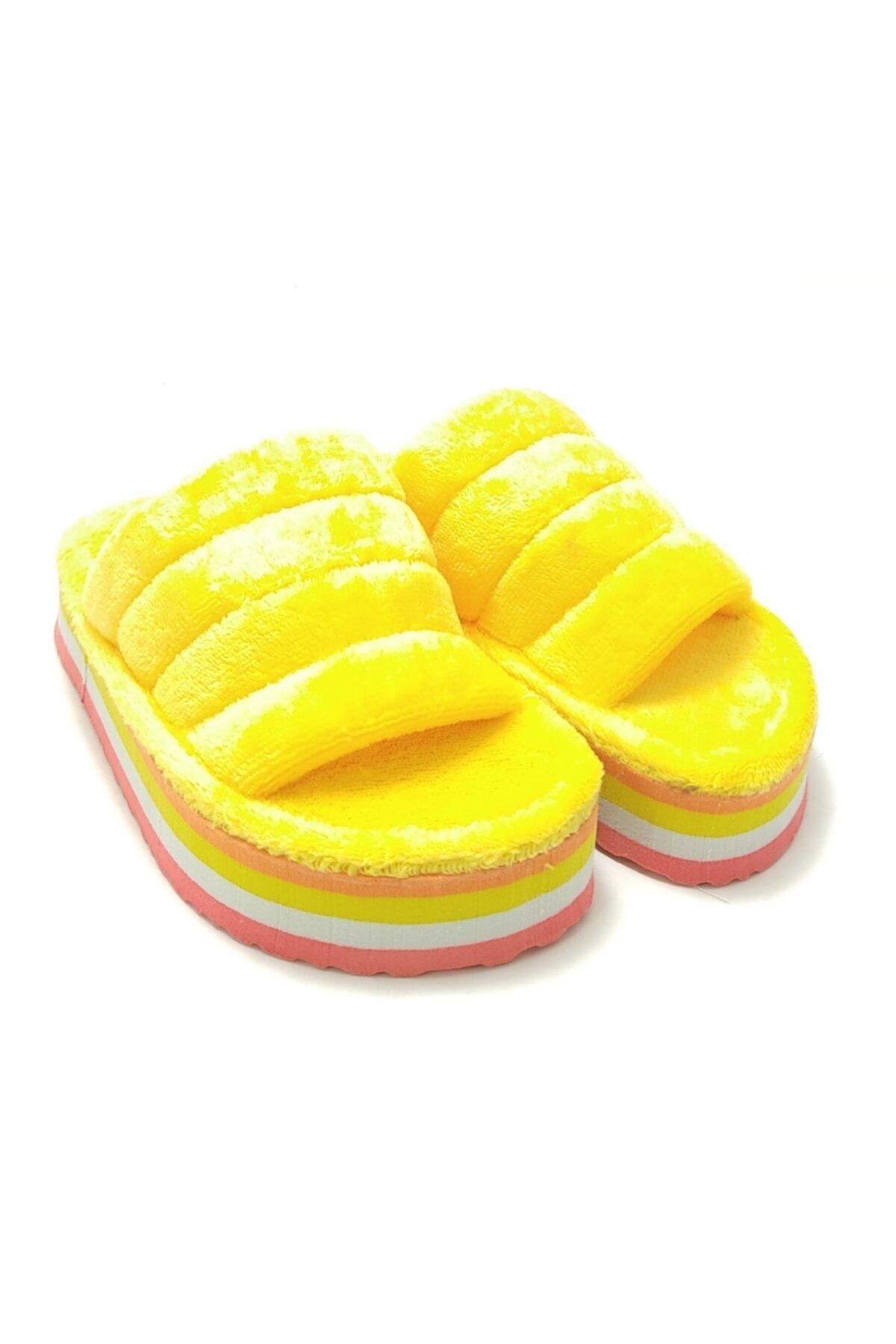 yagmur ayakkabı Tabanı Renkli Peluş Terlik