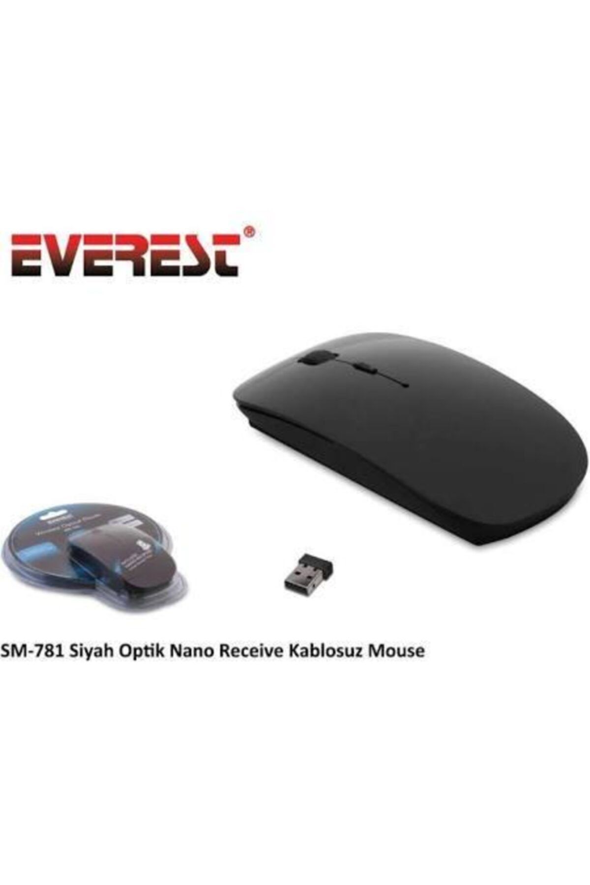 Everest Sm-781 Siyah Optik Nano Receive Kablosuz Mouse