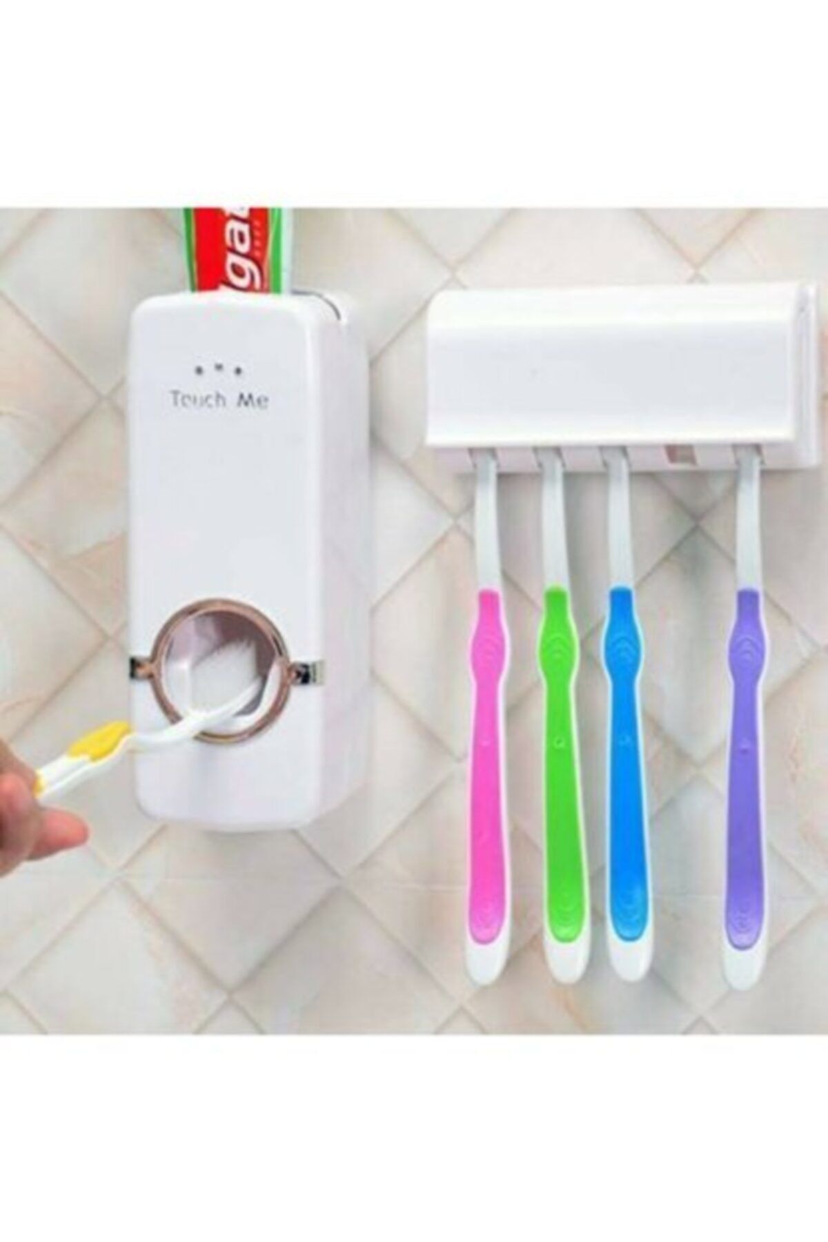 Shop Meydan Otomatik Diş Macunu Sıkacağı Ve Diş Fırçası Tutacağı