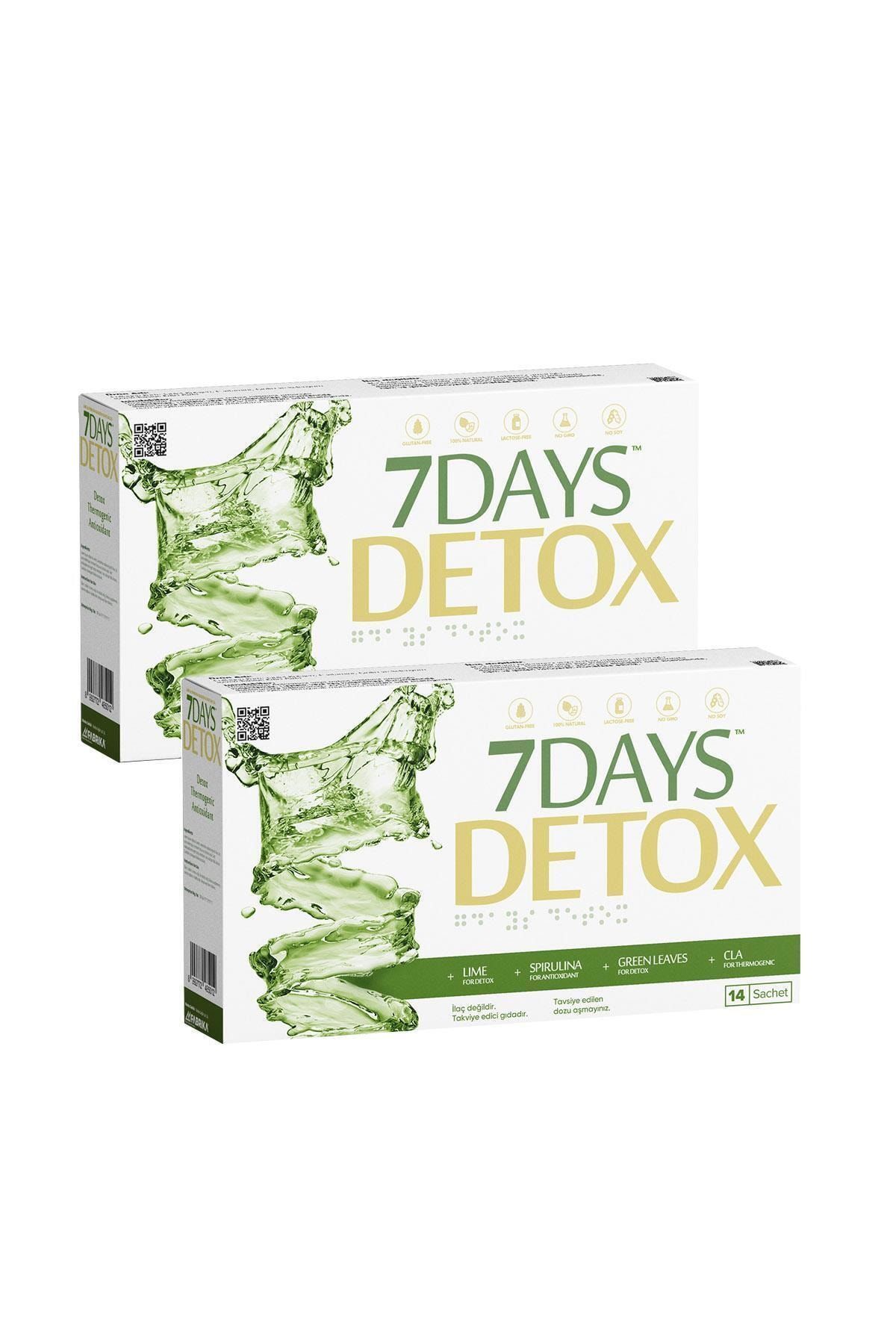 7DAYS 7 Days Detox - Spirulina Cla Yeşil Çay Ve Lime - 14 Saşe X 2 Kutu
