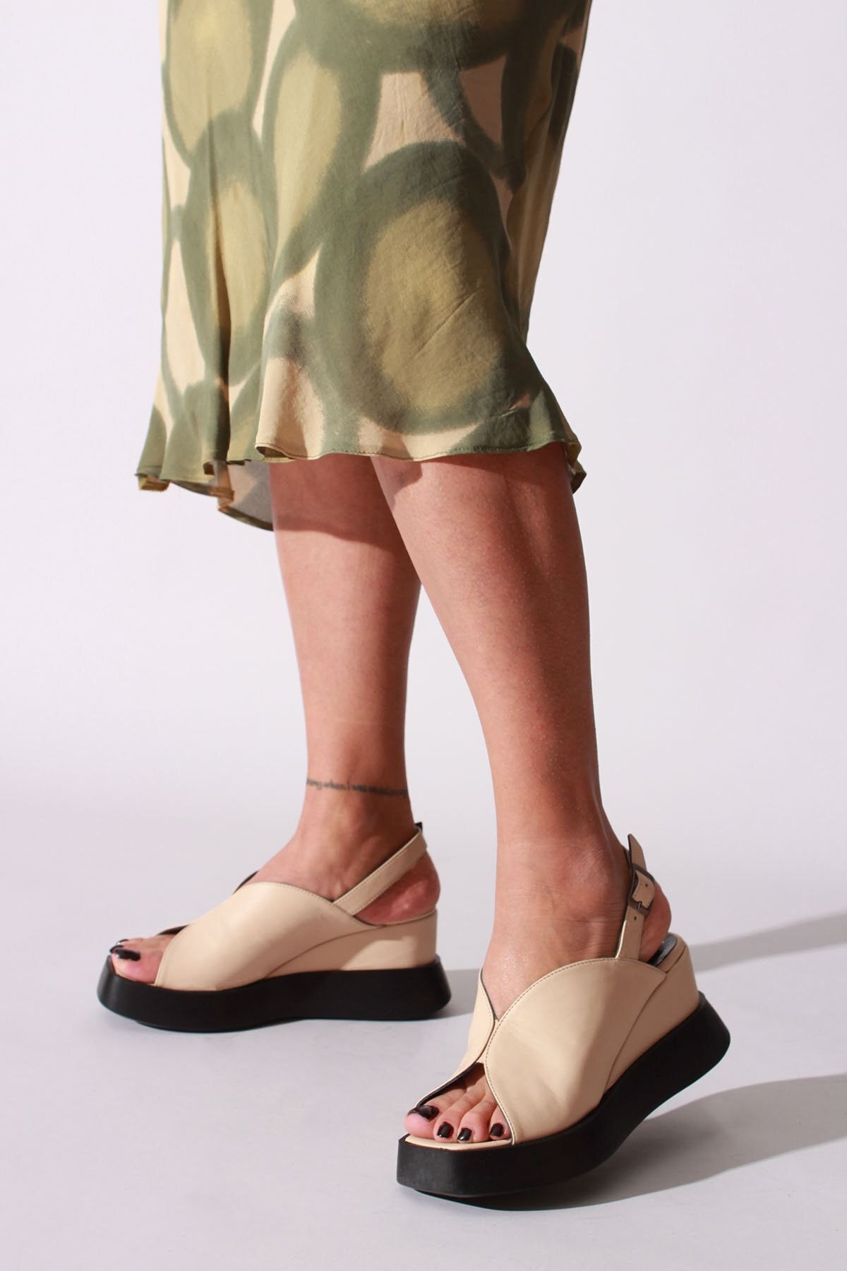 Rovigo Kadın Bej Hakiki Deri Günlük Ayakkabı
