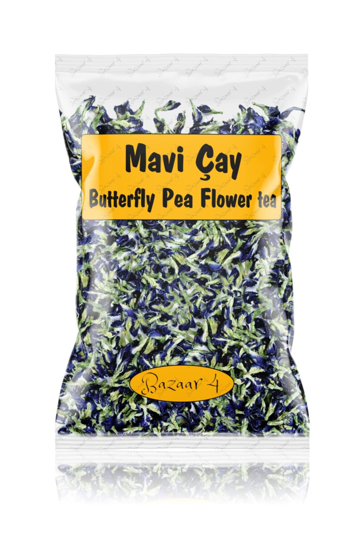 BAZAAR 4 Mavi Çay ( Butterfly Pea Flower Tea ) Mavi Kelebek Sarmaşığı Çayı 45 gr