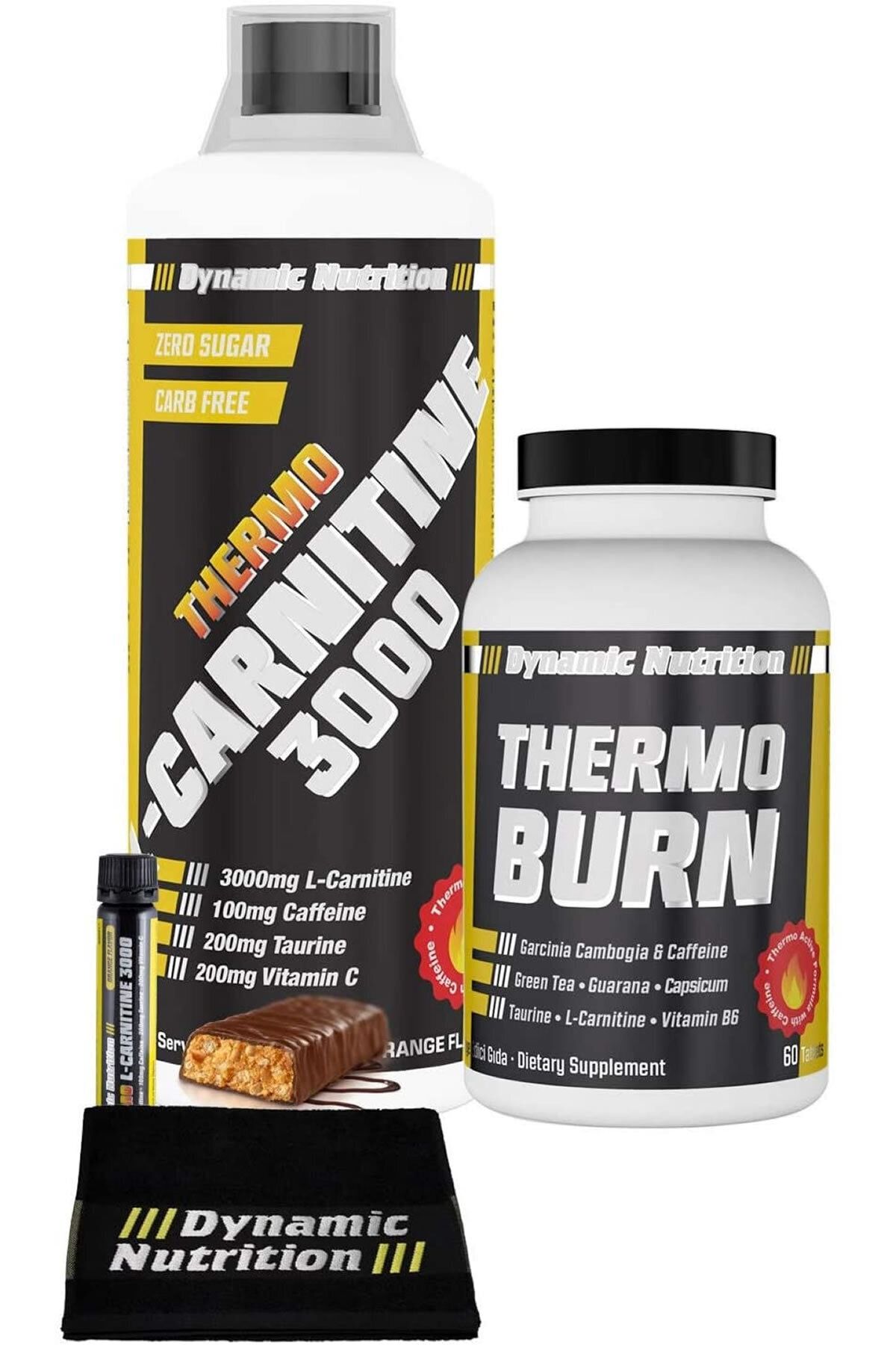 Dynamic Nutrition Dynamic Thermo L-Carnitine 3000 mg 1000 ml + Thermo Burn 60 Tablet + 3 HEDİYE