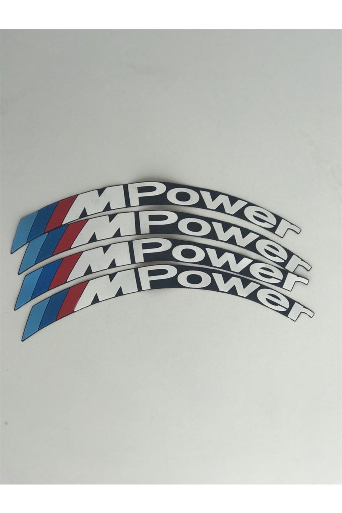 komauto M Power Beyaz Kalıcı Lastik Yazısı M Power Sticker 8 Kit Büyük Boy