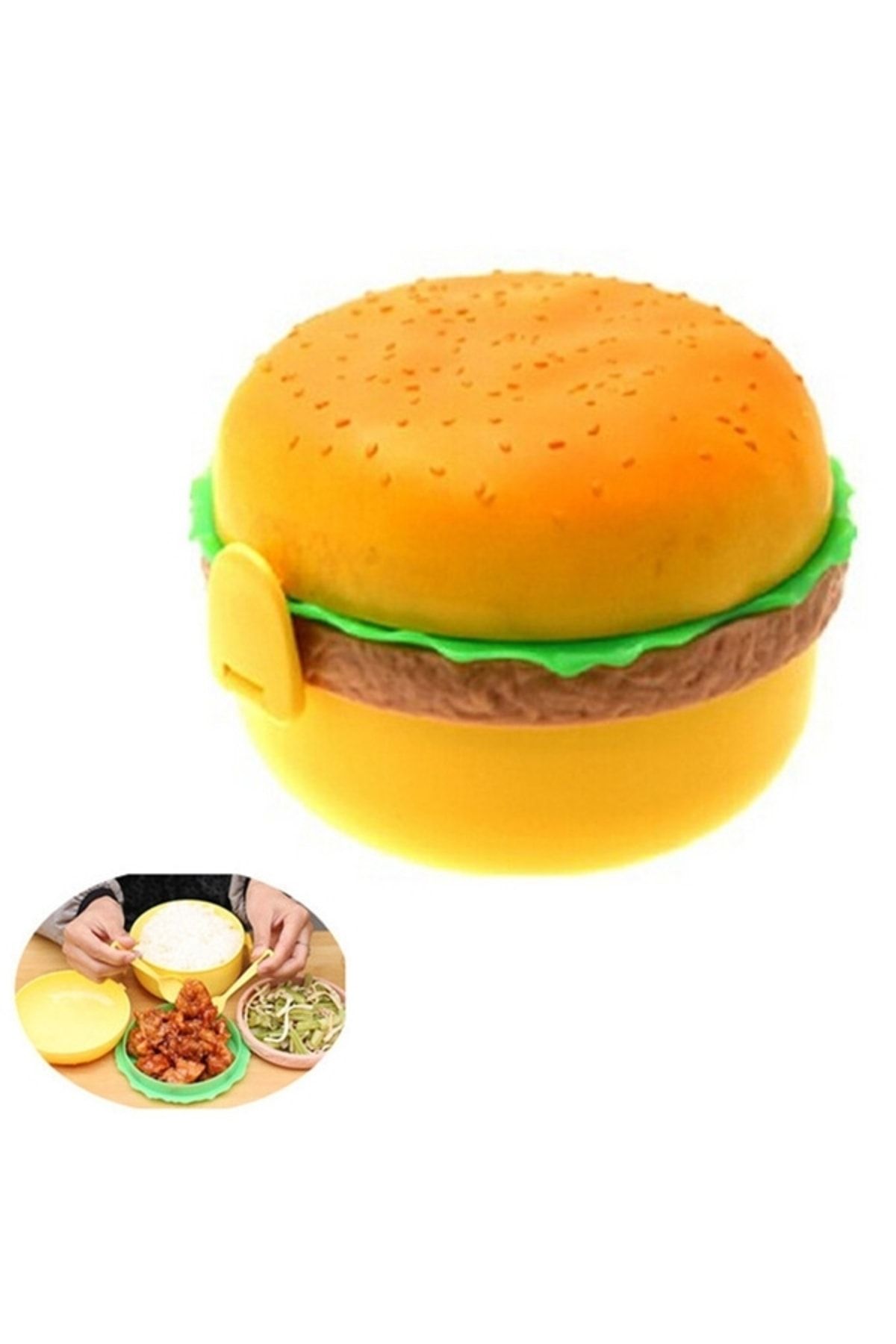 Genel Markalar Hamburger Tasarımlı Beslenme Kabı