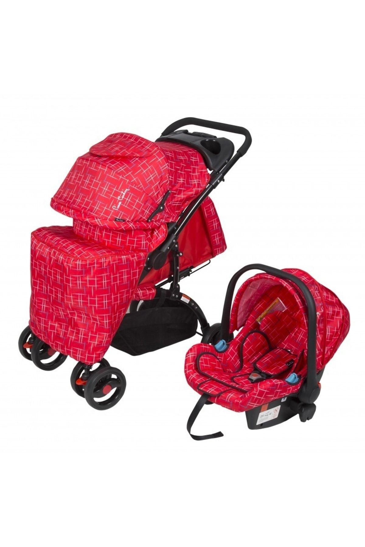 Pierre Cardin Pc409 Aloin Travel Sistem Bebek Arabası - Kırçıllı Kırmızı