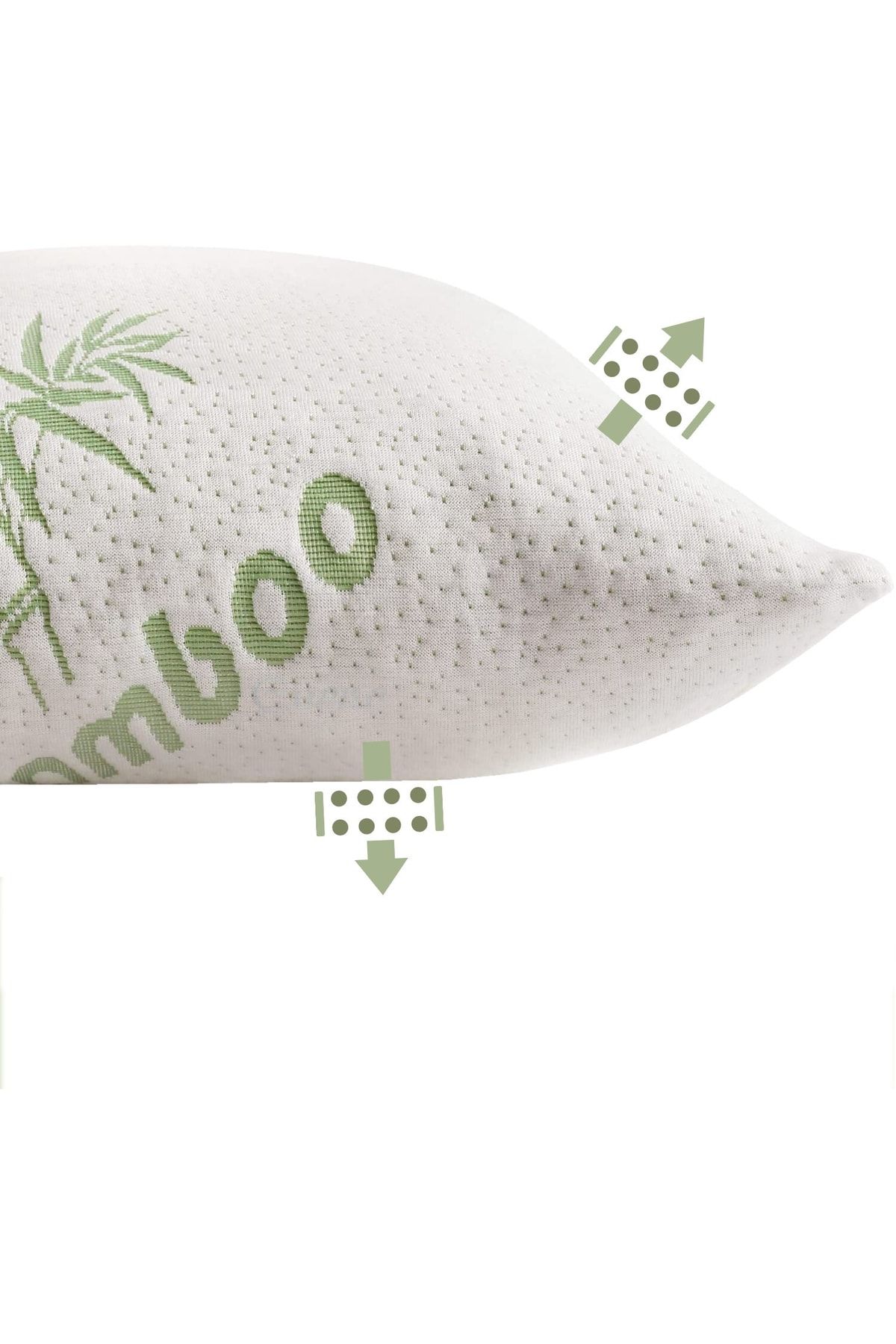 Evene Yastık Kılıfı Örme Kumaş Bambu Desen 50x70 Terletmeyen Minder Yastık Yüzü