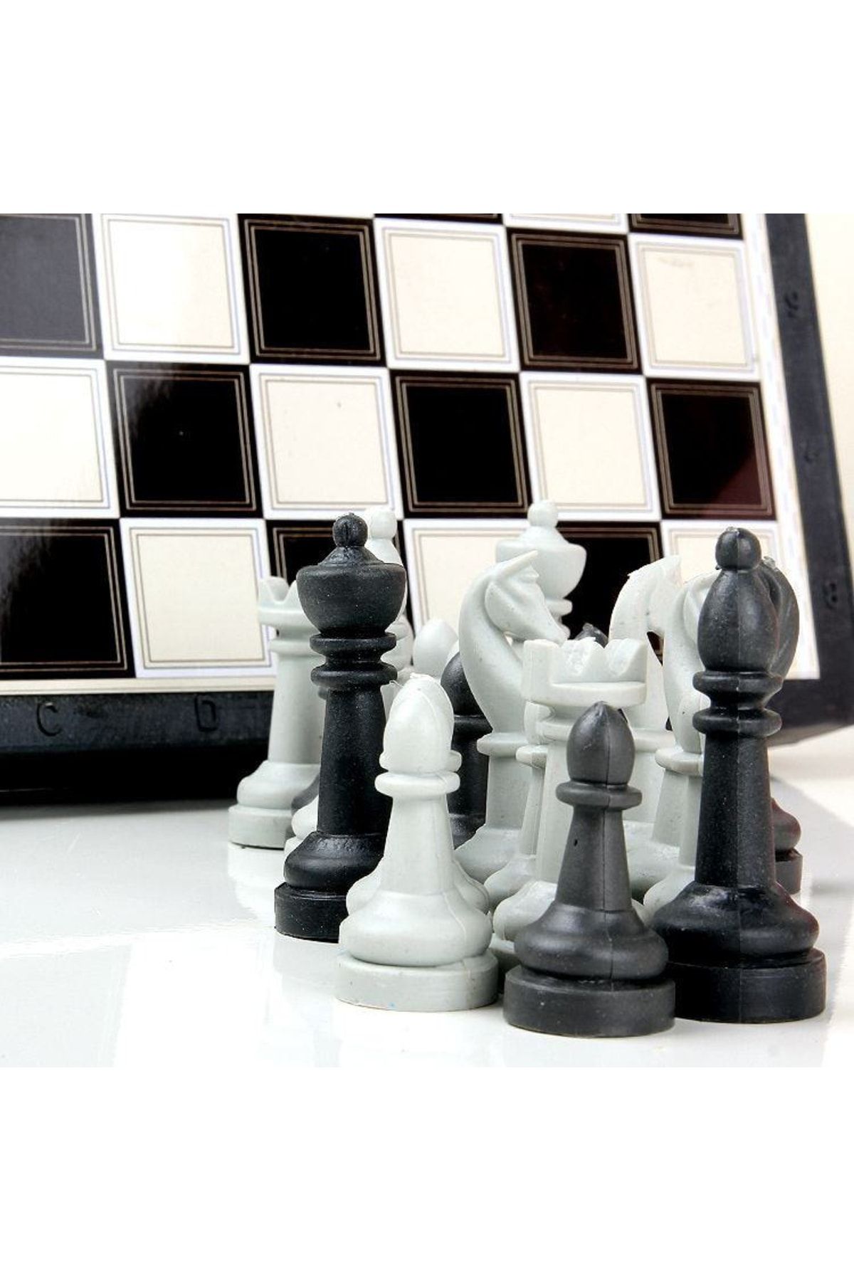 YFHOME Portatif Manyetik Mıknatıslı Eğitici Zeka Oyunu Satranç Takımı
