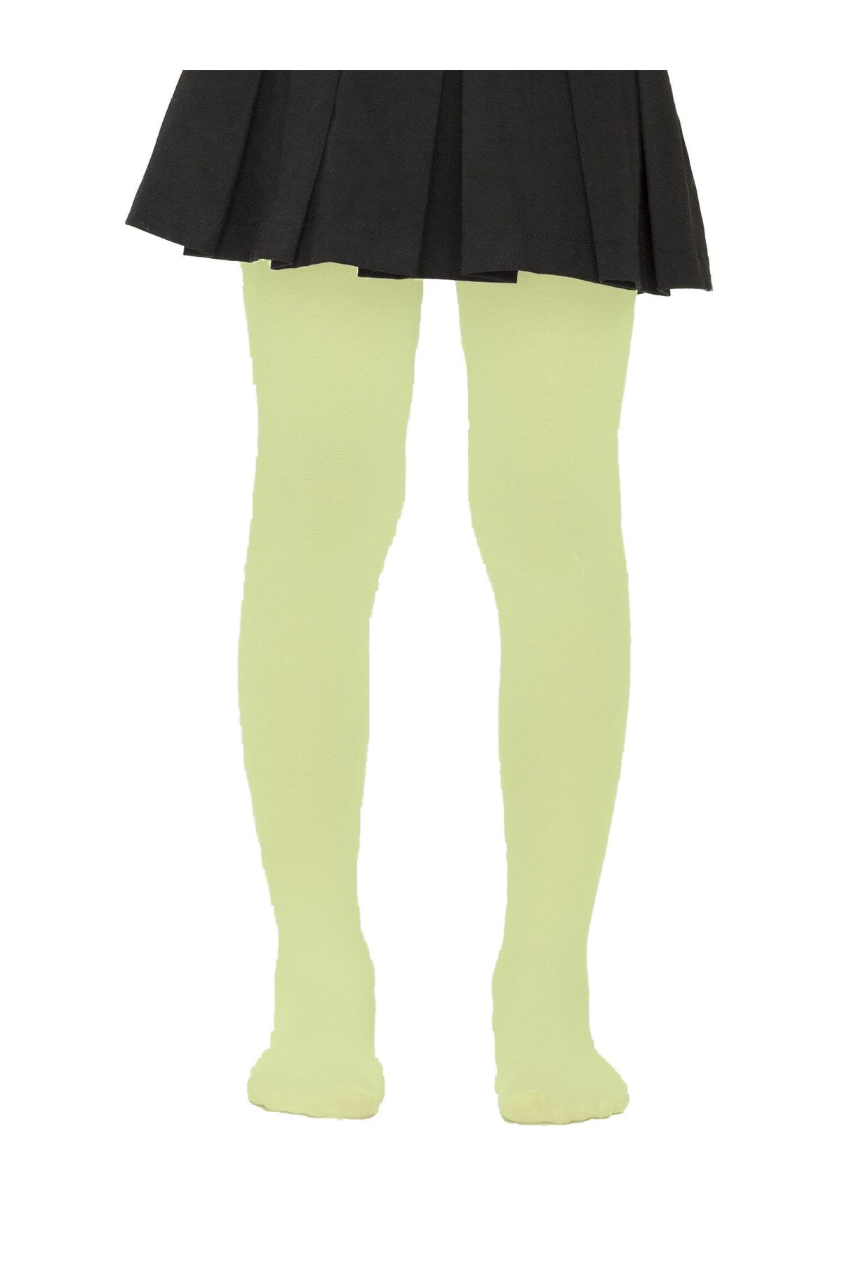 Penti Kız Çocuk Fıstık Yeşil Düz Micro 40- Mus Külotlu Çorap