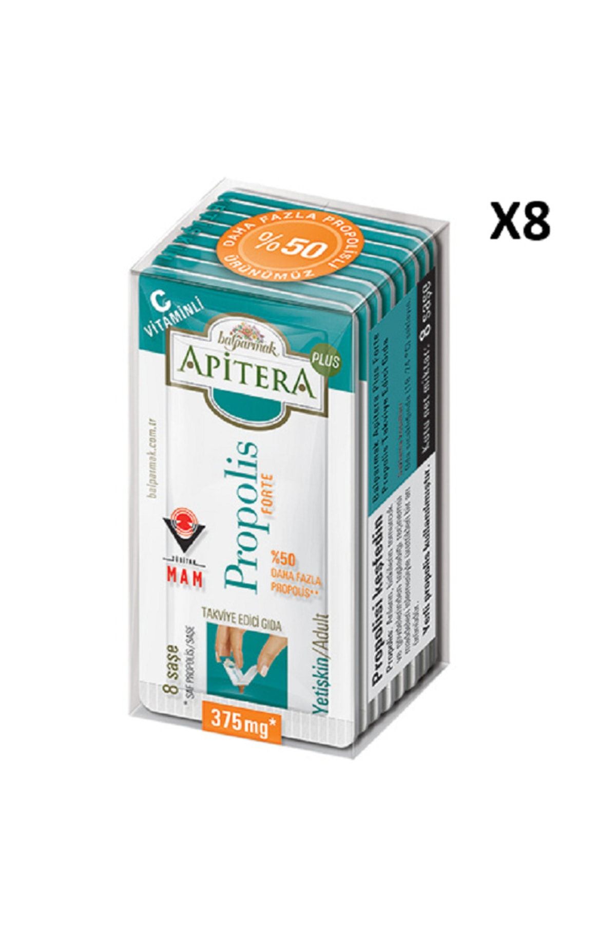 Balparmak Apitera Plus Forte Propolis C Vitaminli 375 mg X 8 Şase 8'li
