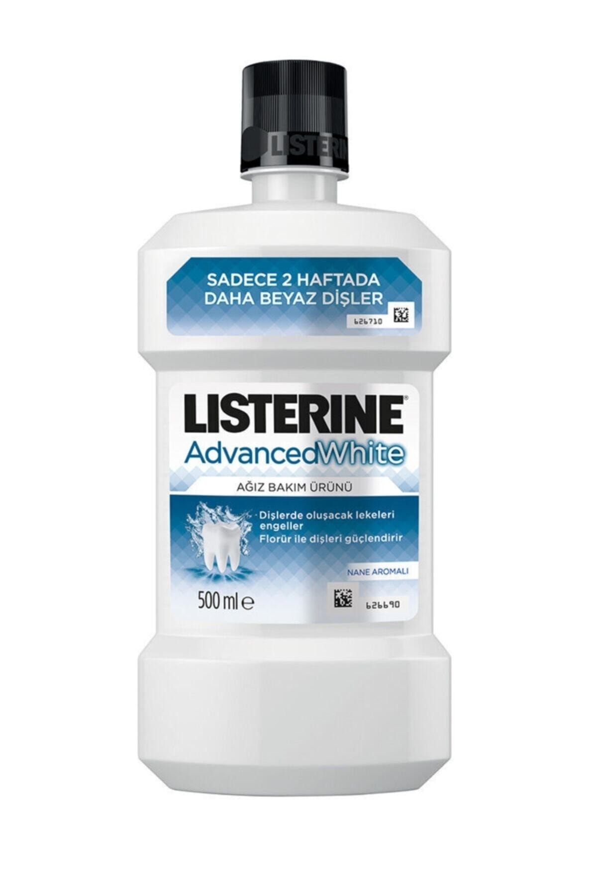 Listerine 500 ml Gargara Gelişmiş Beyazlık Advanced White Ağız Çalkalama Suyu