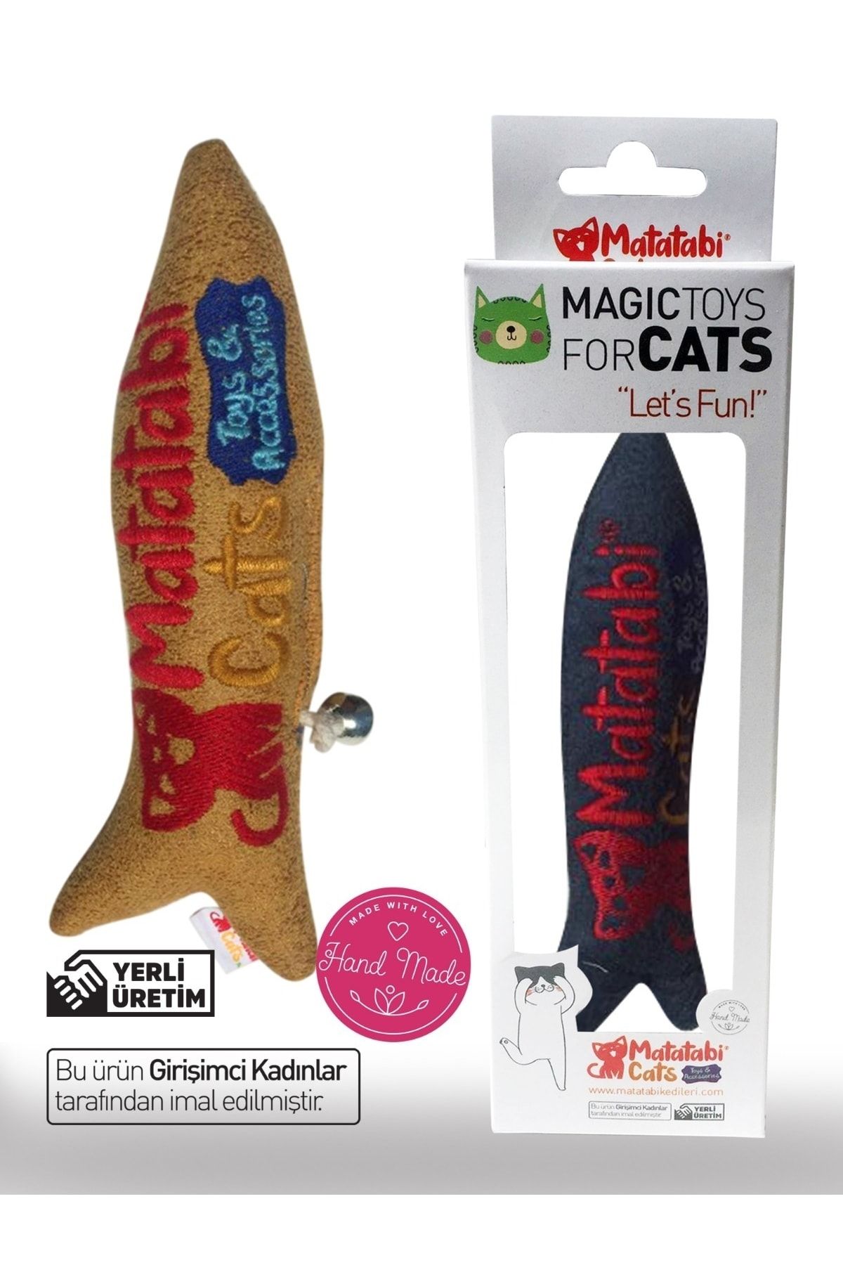 MATATABİ CATS Jr.fish Sesli, Peluş Kedi Oyuncağı 20 Cm Matatabi Içerikli (kedi Nanesi/otu Içermez)