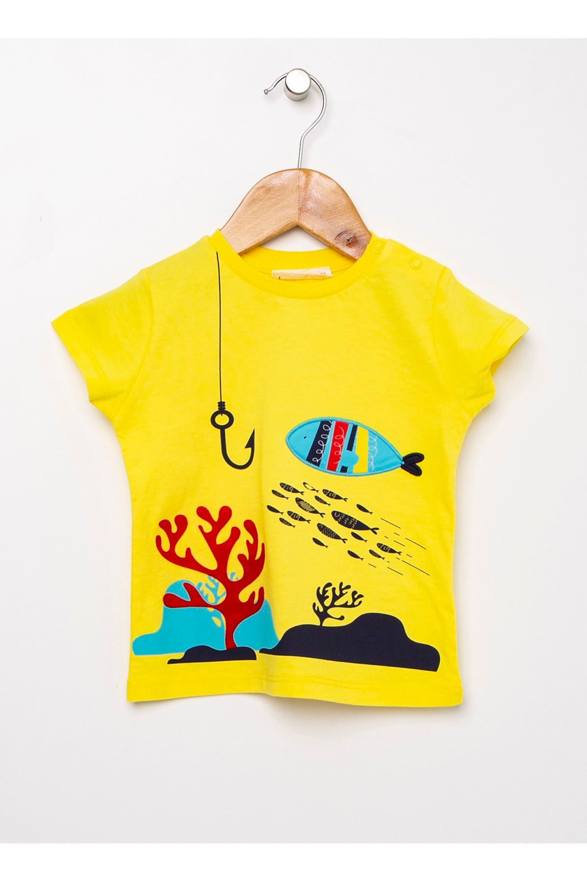 Mammaramma Erkek Bebek Baskılı Sarı T-shirt