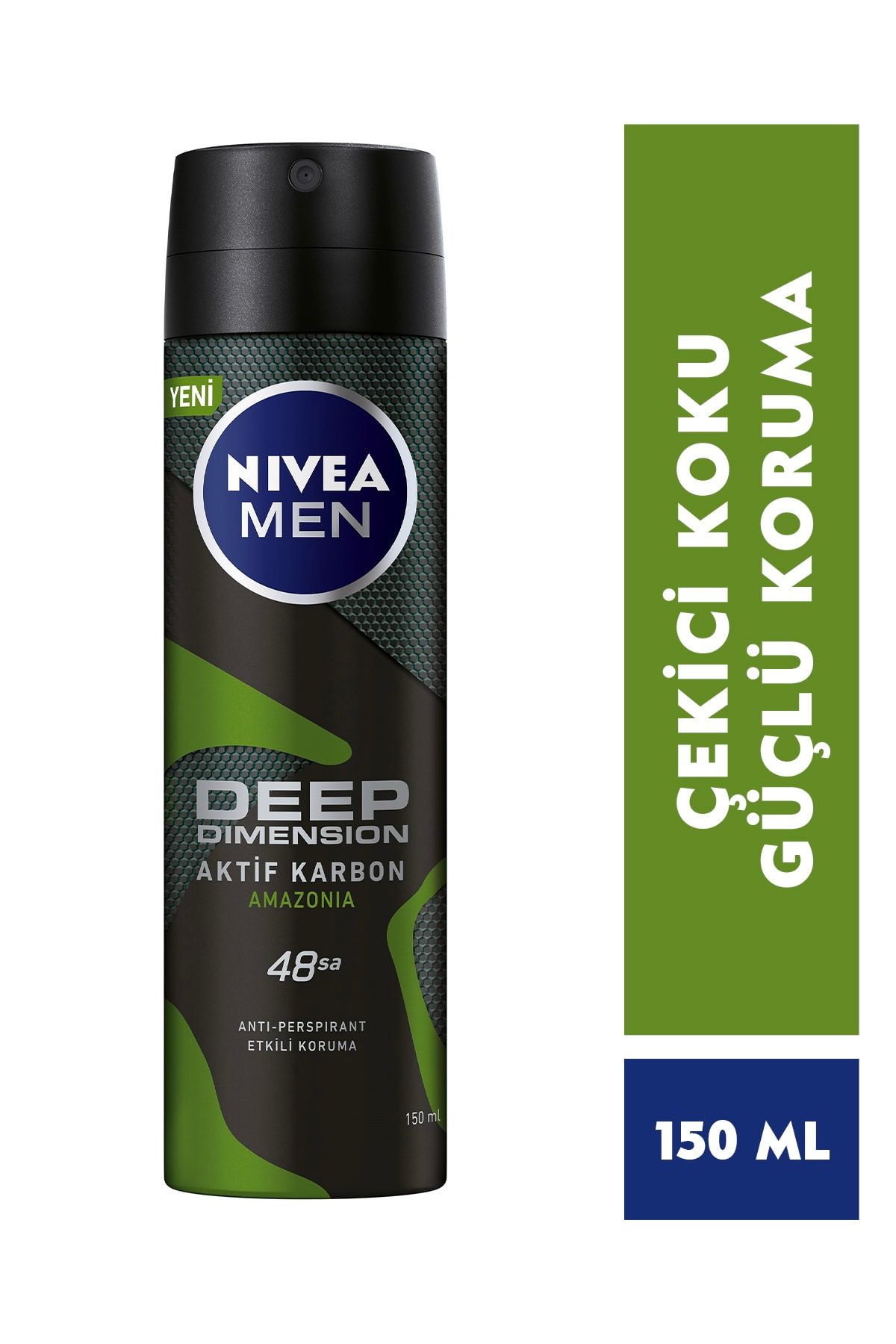 Men Erkek Sprey Deodorant Deep Dimension Amazonia 150ml,48 Saat Anti-perspirant Koruma_0