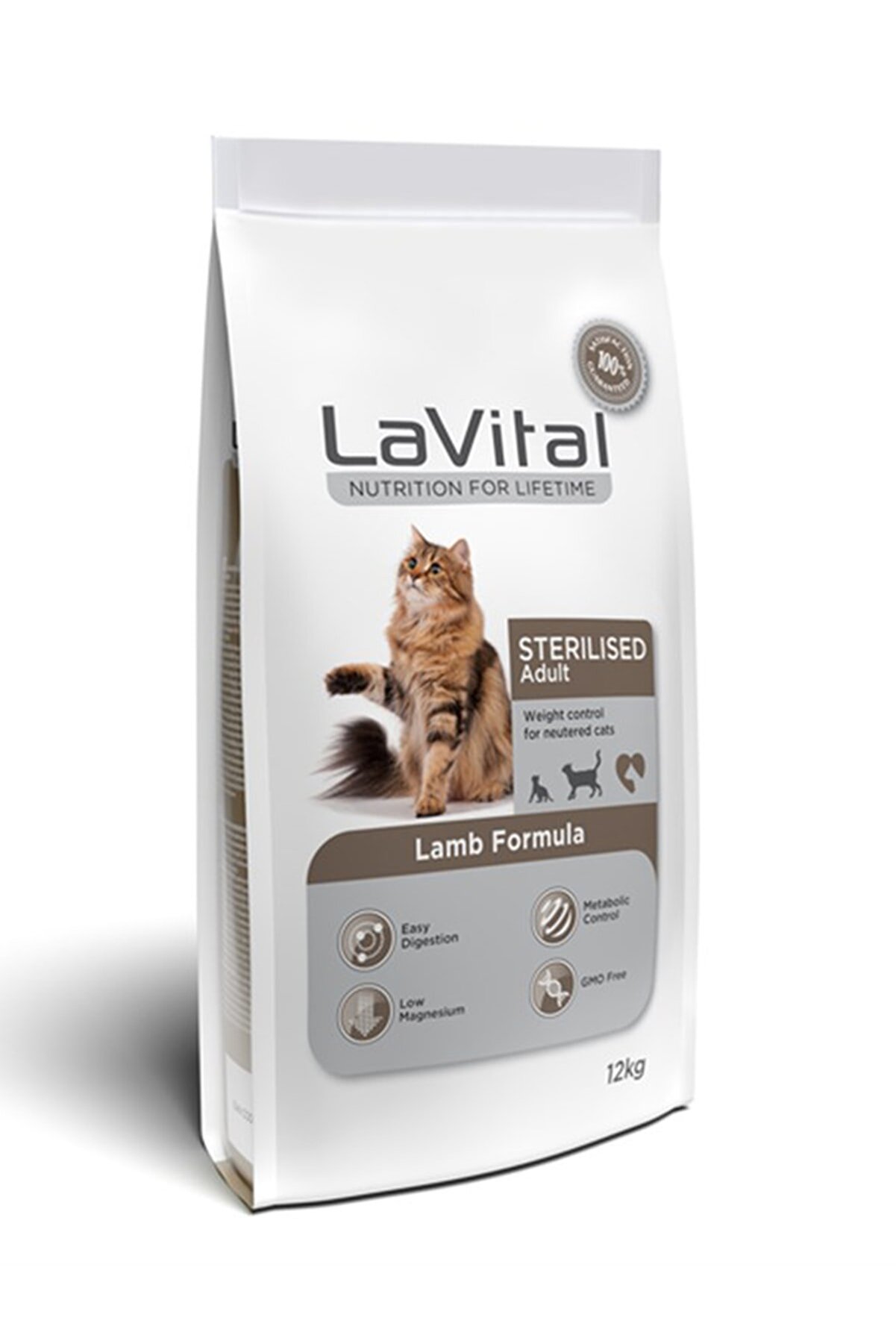 La Vital Lavital Kilo Kontrolü Için Kuzulu Kısırlaştırılmış Kedi Maması 12kg