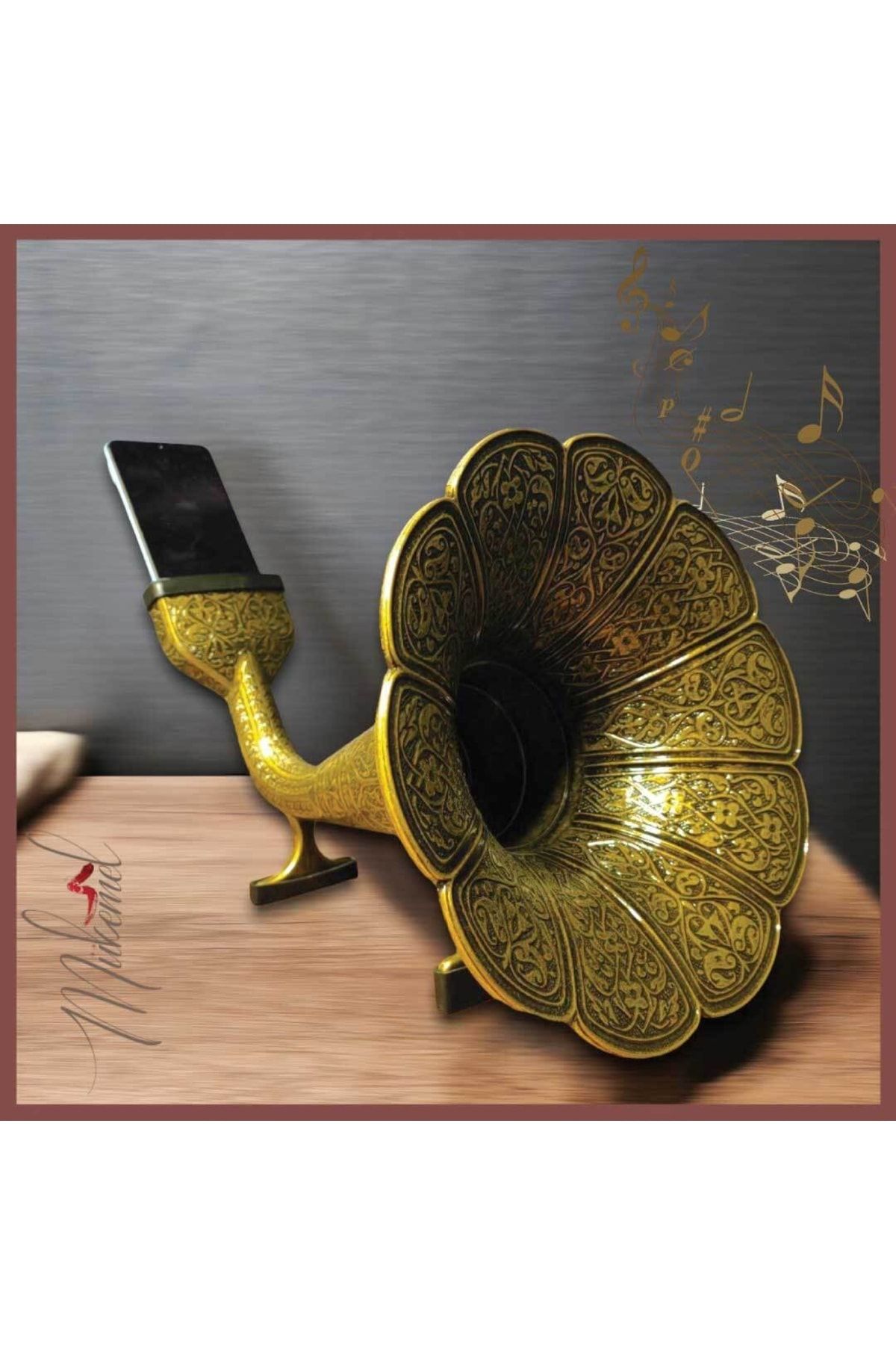 Mukemel Mobil Müzik Sesini Geliştirmek Için Gramofon 2 Dekoratif Masa Dekorasyon Salon Ofis Aksesuarları