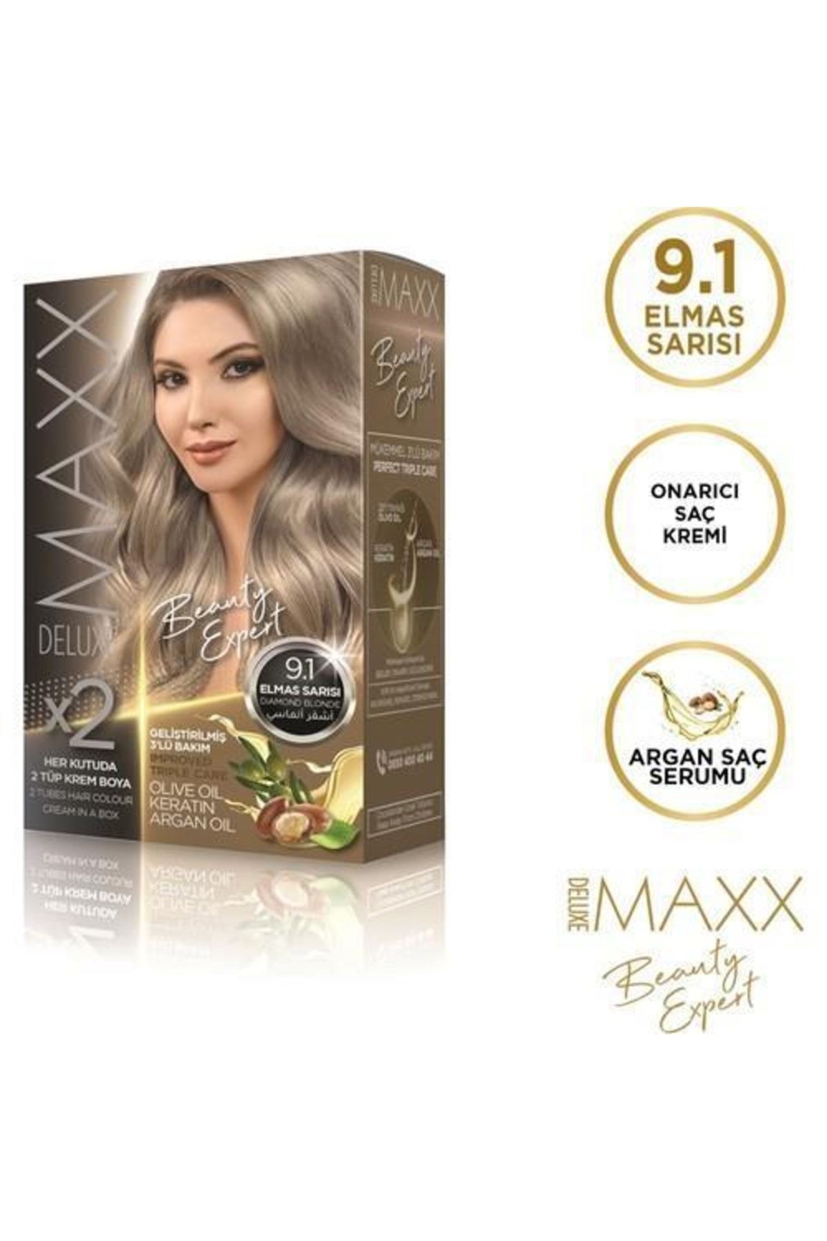 MAXX DELUXE Saç Boyası 9.1 Elmas Sarısı