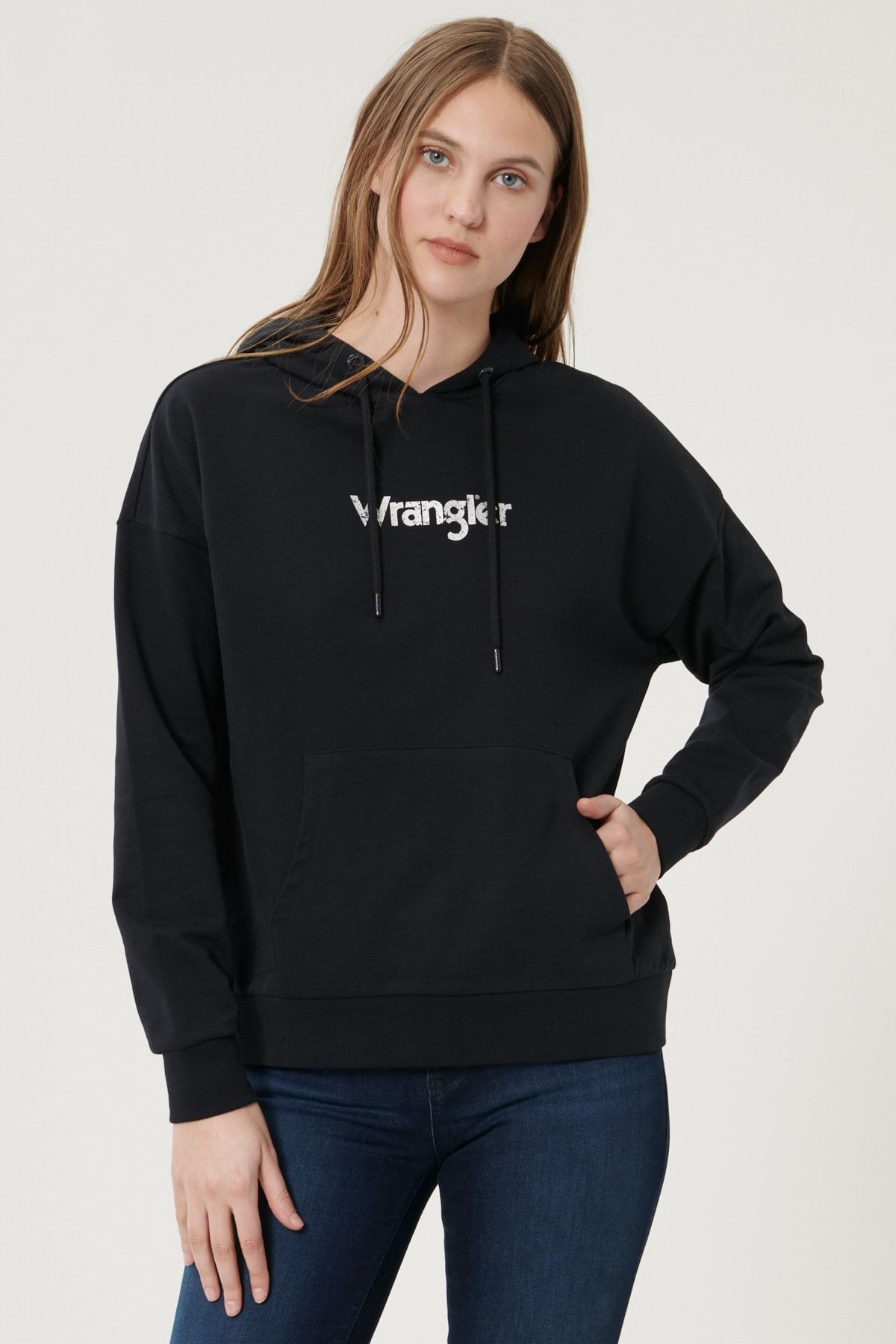 Wrangler Regular Fit Normal Kesim %100 Pamuk Kapüşonlu Sweatshirt