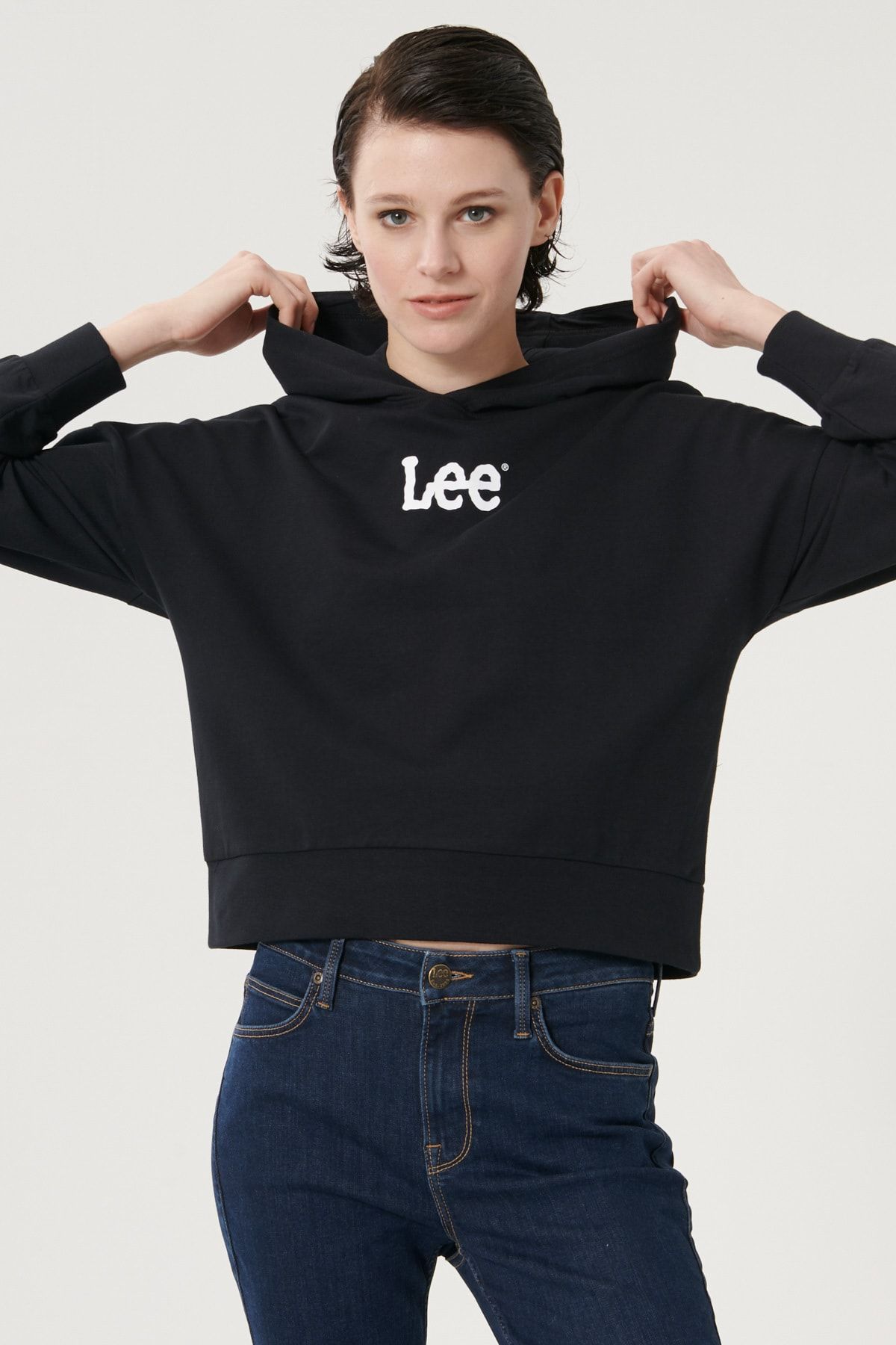 Lee Regular Fit Normal Kesim %100 Pamuk Kapüşonlu Sweatshirt