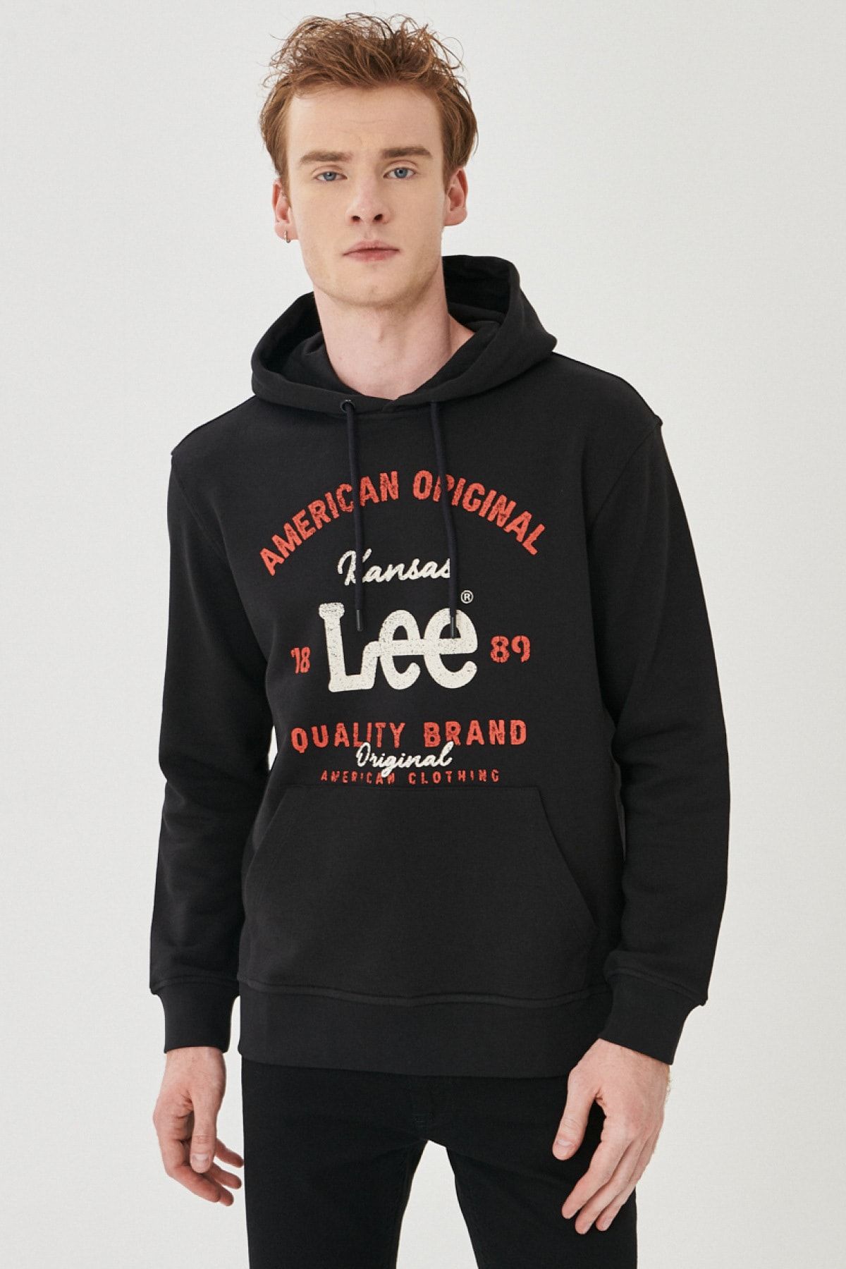 Lee Regular Fit Normal Kesim %100 Pamuk Kapüşonlu Sweatshirt