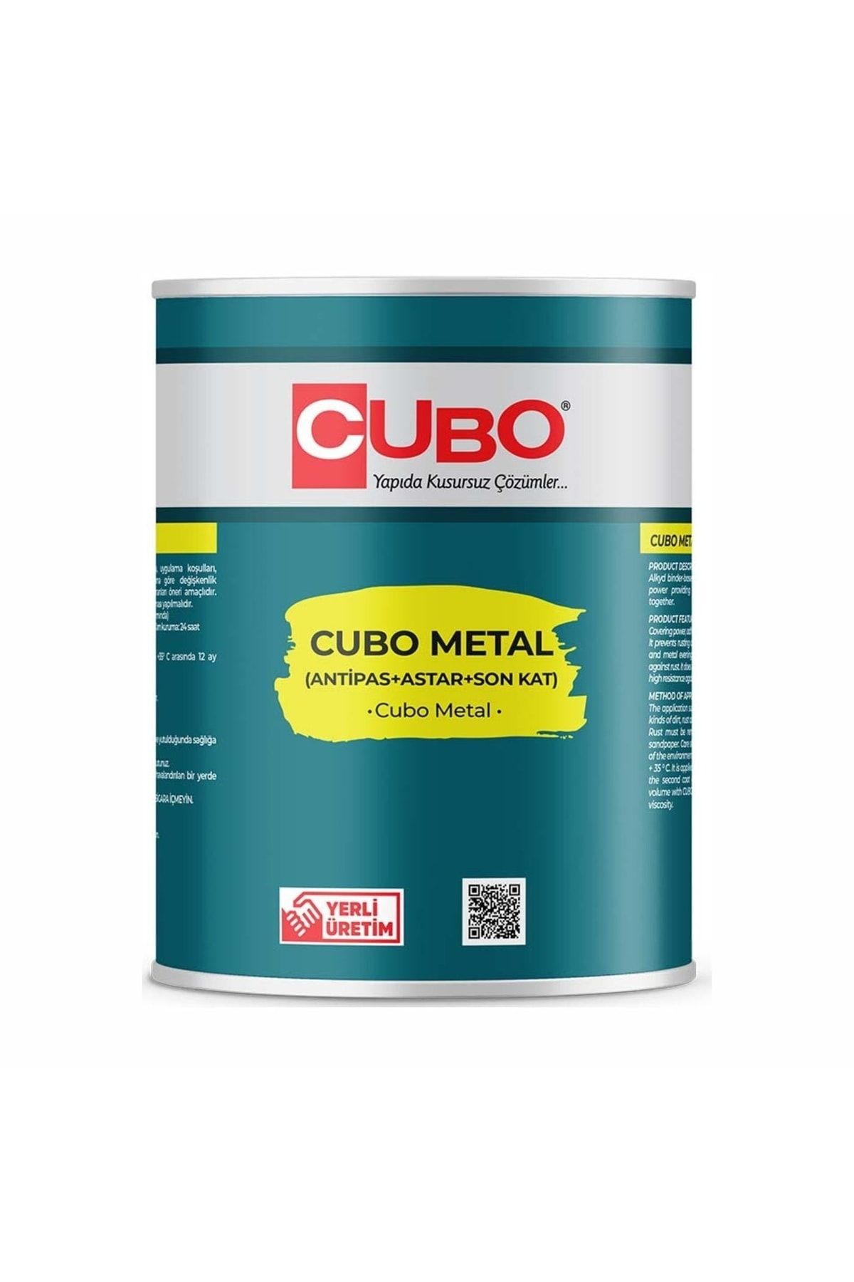 CUBO Metal Pas Üstü Boyası 0,75lt-astar Antipas Boya Tek Üründe-tek Işlemde 3 Uygulama Sağlar