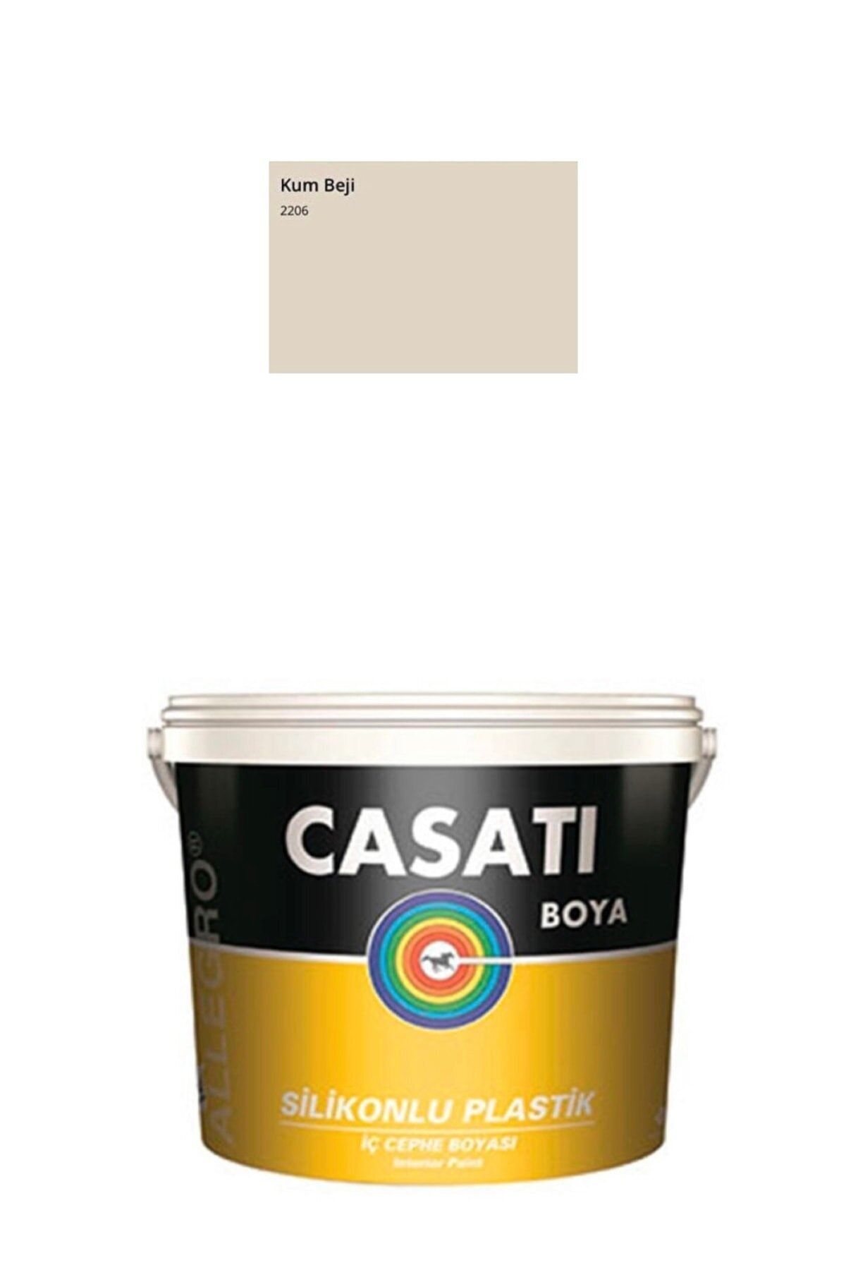 Casati Allegro Silikonlu Plastik Iç Cephe Duvar Boyası 3,5 Kg Kum Beji