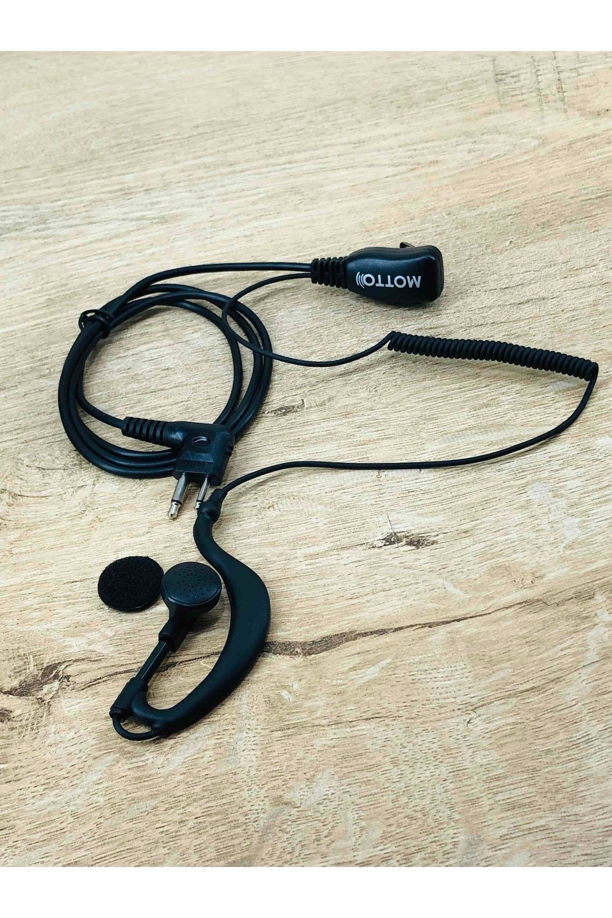 Motorola Bas Konuş Mikrofonlu Siyah Spiral Kablolu El Telsiz Uyumlu Kulaklık Gp Serisi El Telsizi Uyumlu