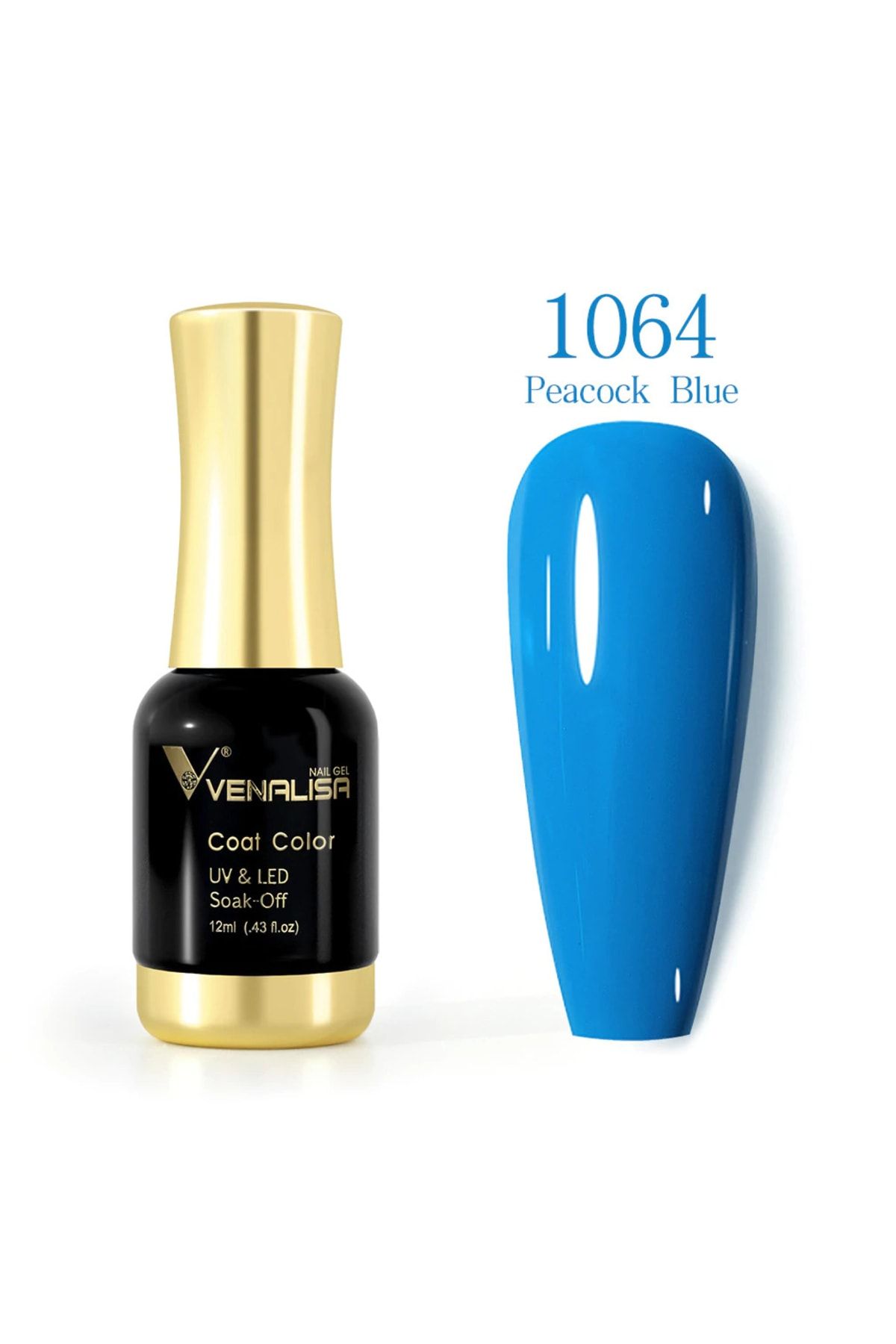 Venalisa 12 ml Kalıcı Oje Peacock Blue Uv Led Oje 1064