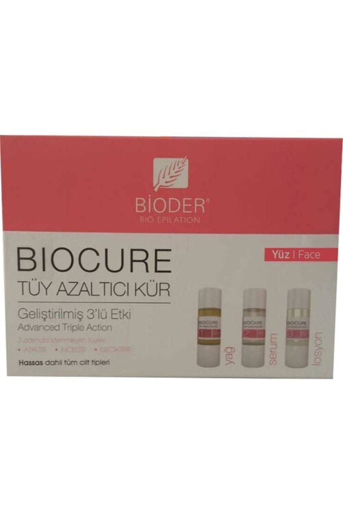 Bioder Biocure Tüy Azaltıcı Kür 3x5 ml Yüz