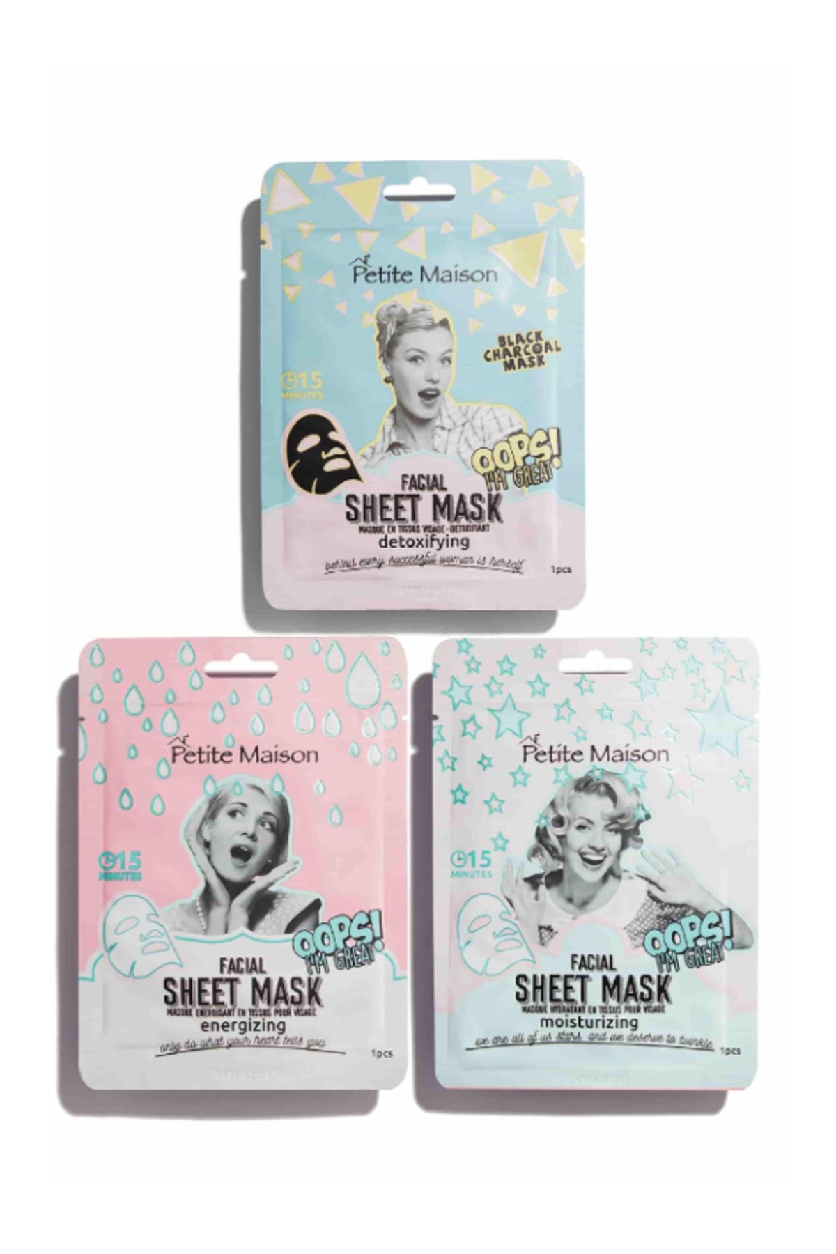 Petite Maison Tüm Cilt Tipleri İçin Canlandırıcı Kağıt Maske Seti