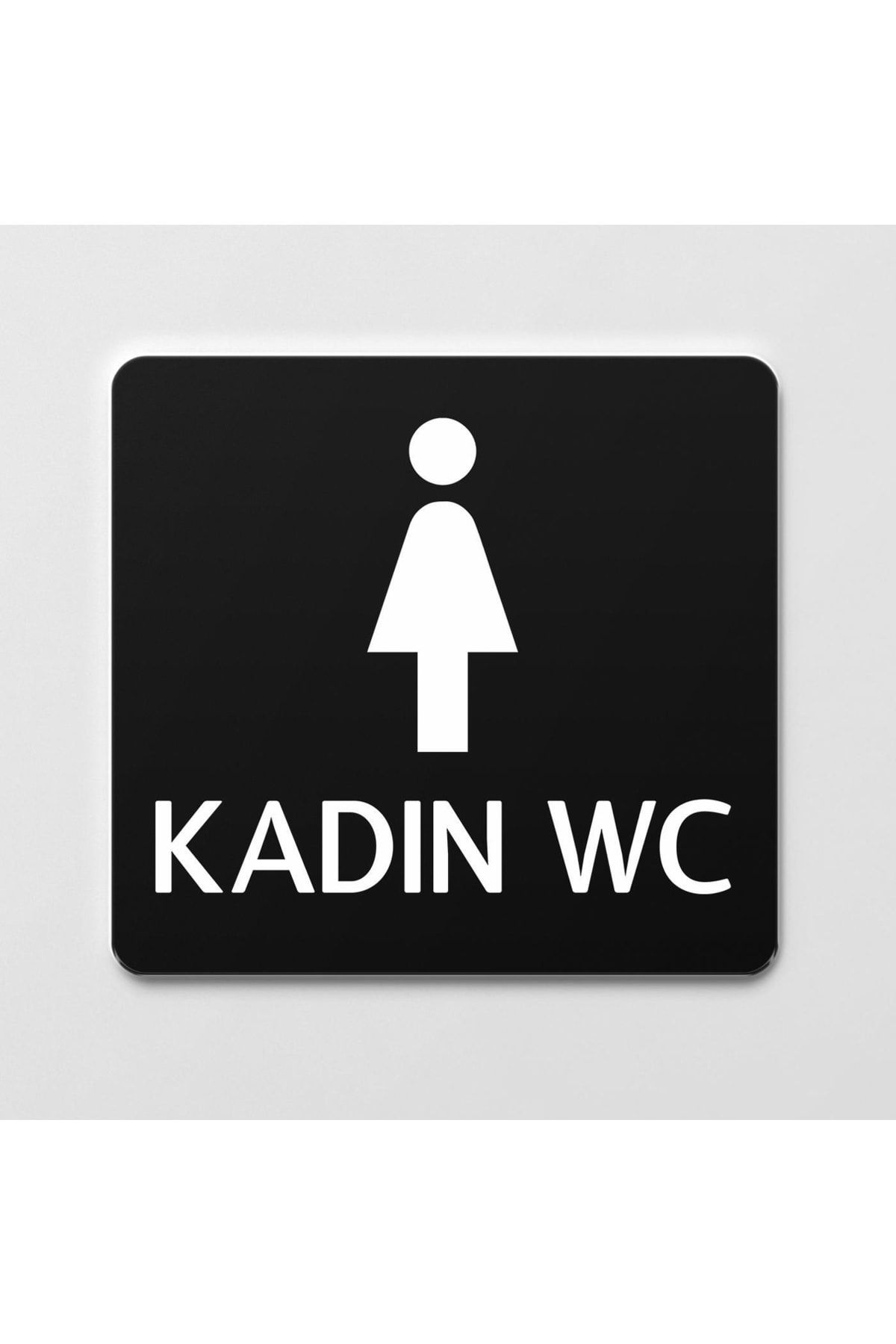 Ofistike Kadın Wc Levhası Ofis Yönlendirme Kapı Isimlik Tuvalet Tabela