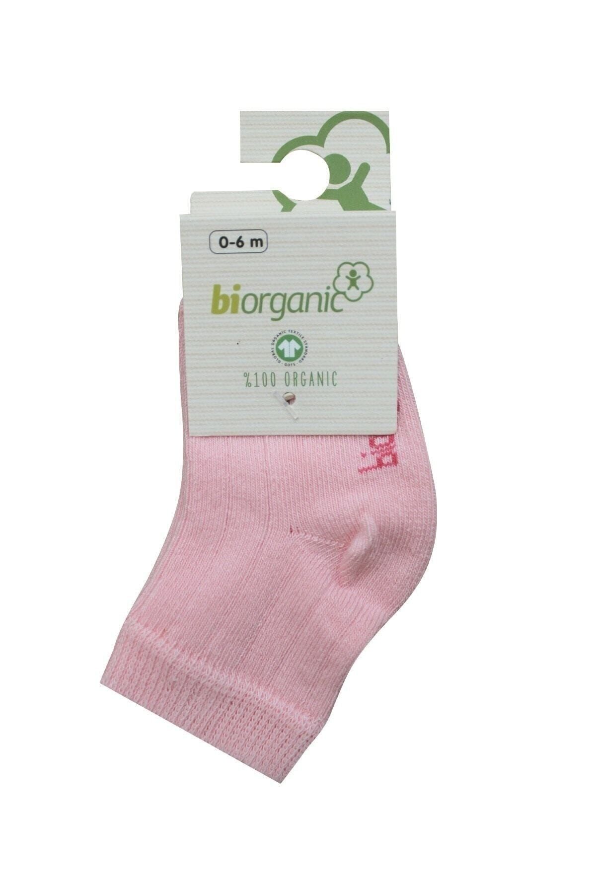 Bibaby Biorganik Simple Bebe Çorap 68368 Pembe