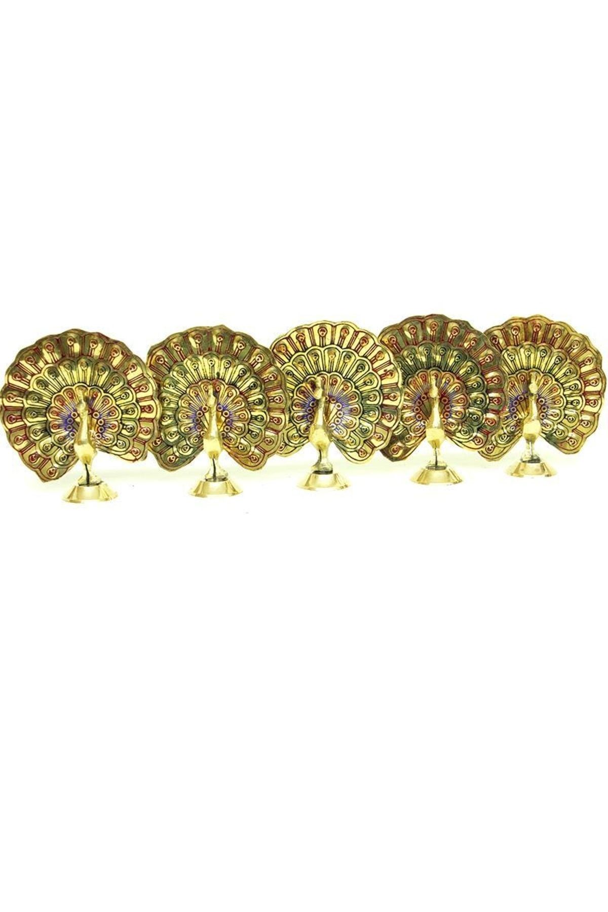 MağazanYanında Tavuz Kuşu 4" 5'li Set Dekoratif Hediyelik